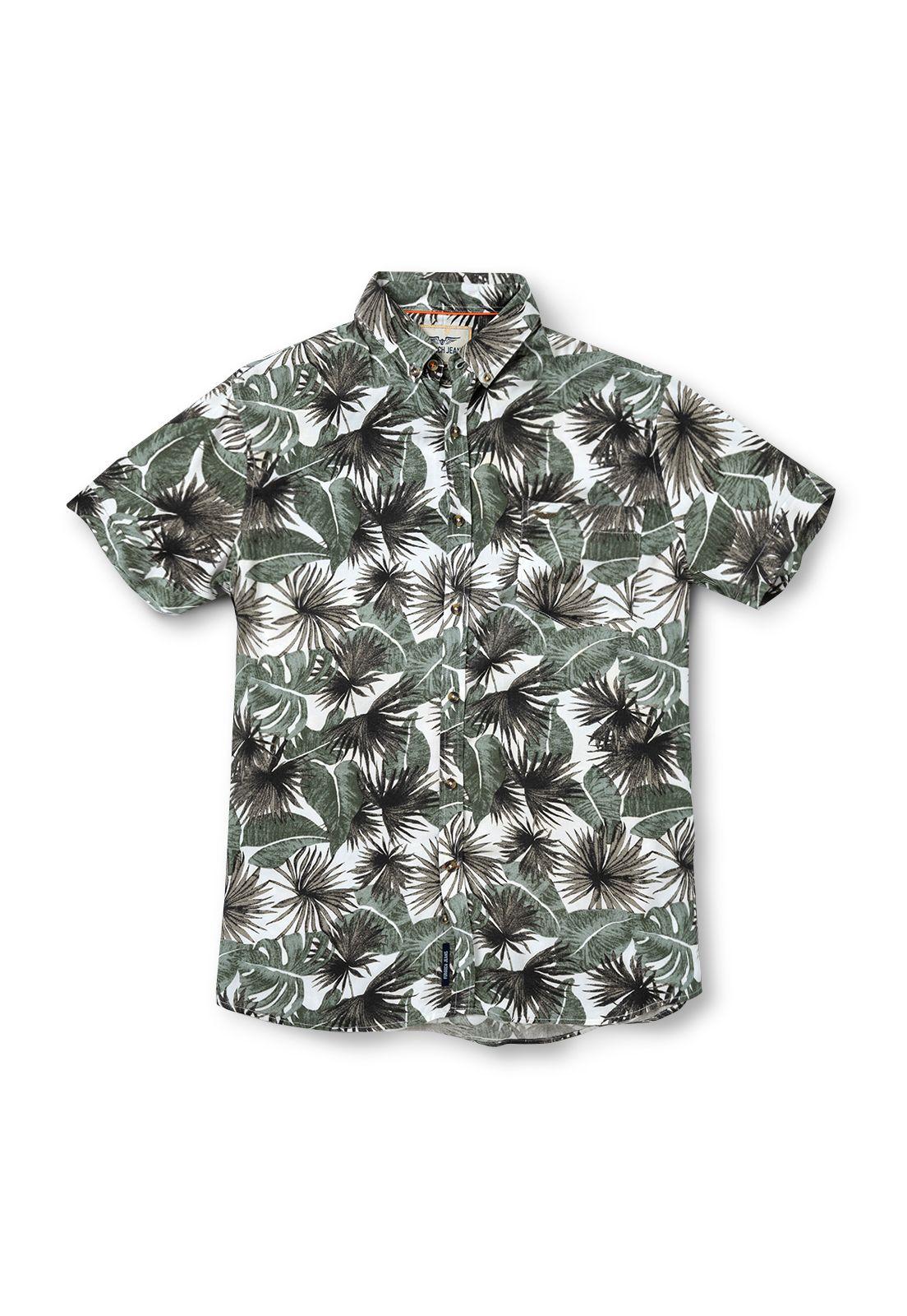 Camisa Manga Corta Estampada Michigan Fj Green-4