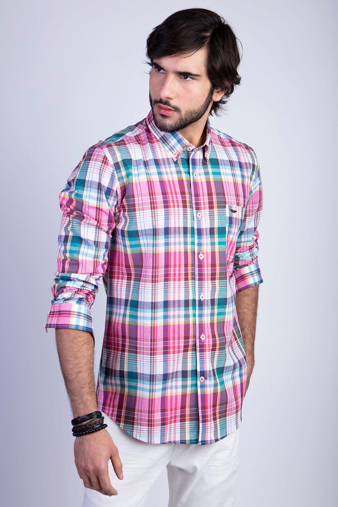 Camisa Checkered Madison Fj Coral-0