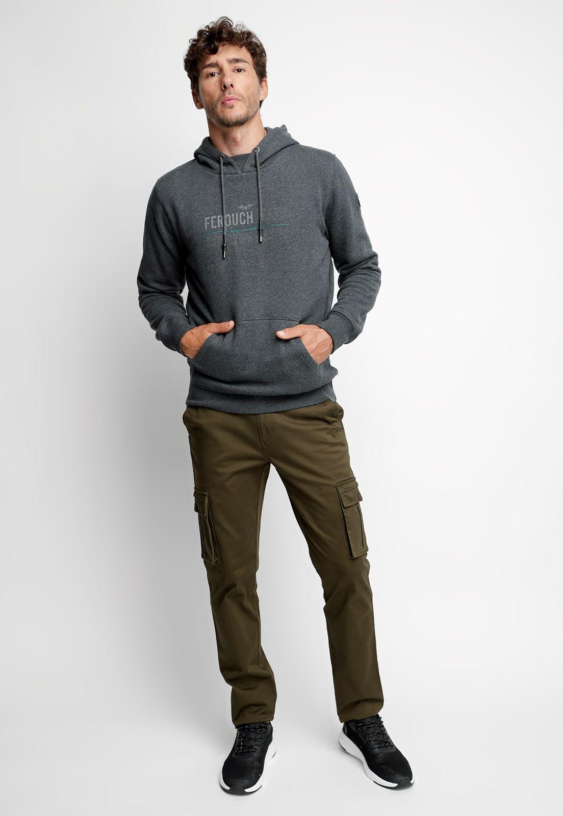 Polerón Hoodie Grafito Melange-3