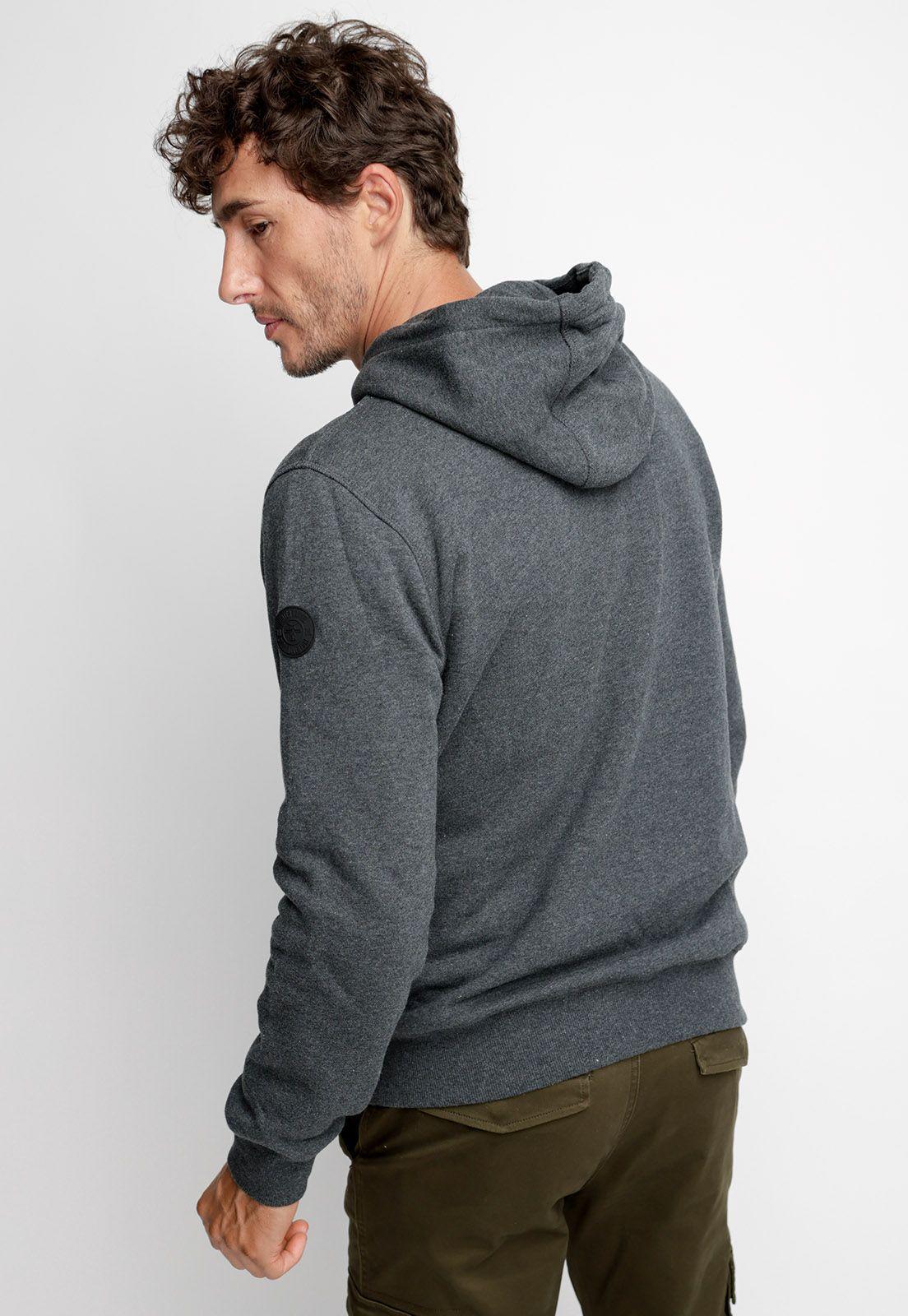 Polerón Hoodie Grafito Melange-1