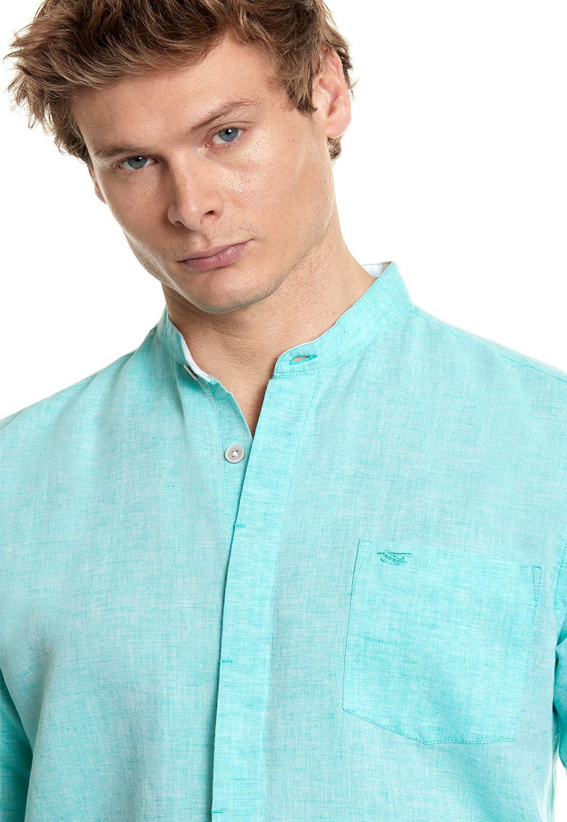 Camisa Lino Cuello Mao F River-3