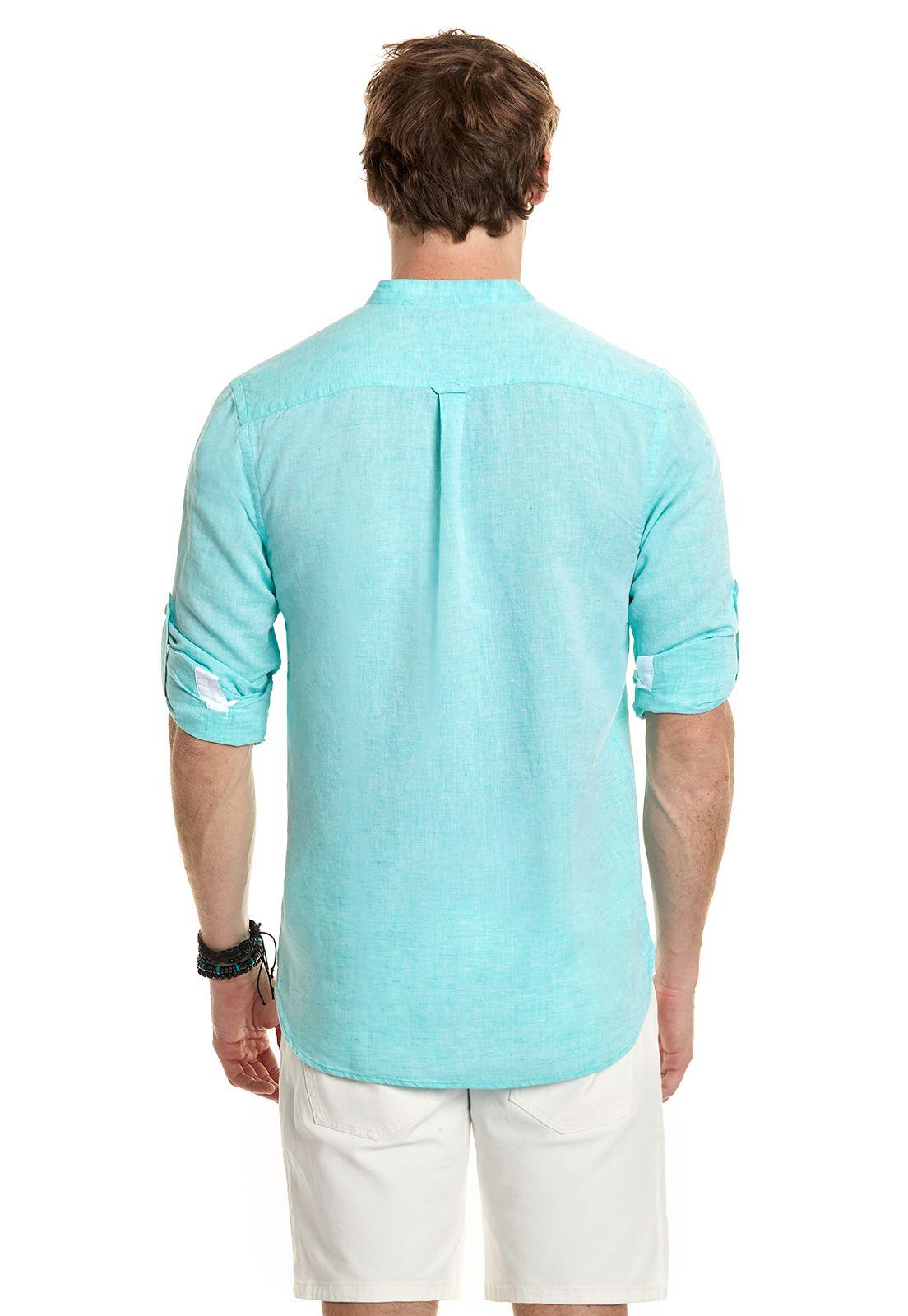 Camisa Lino Cuello Mao F River-2