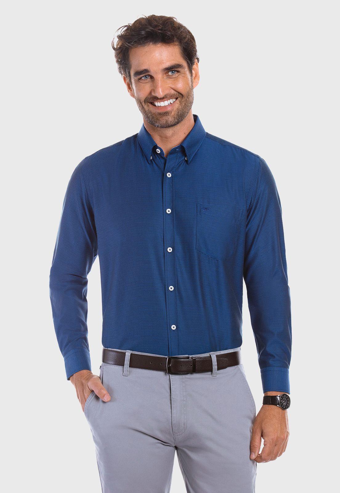 CAMISA BUSINESS OKLAHOMA NAVY-0
