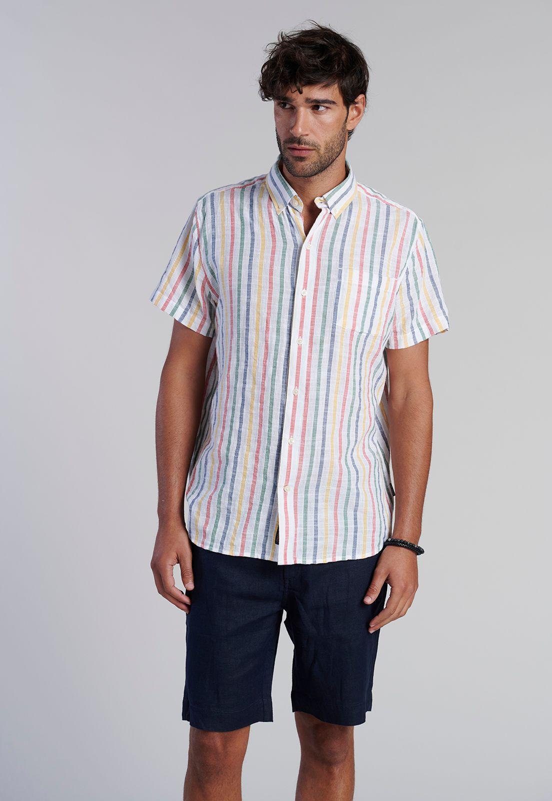 Camisa Listada Color Fj Indigo-0