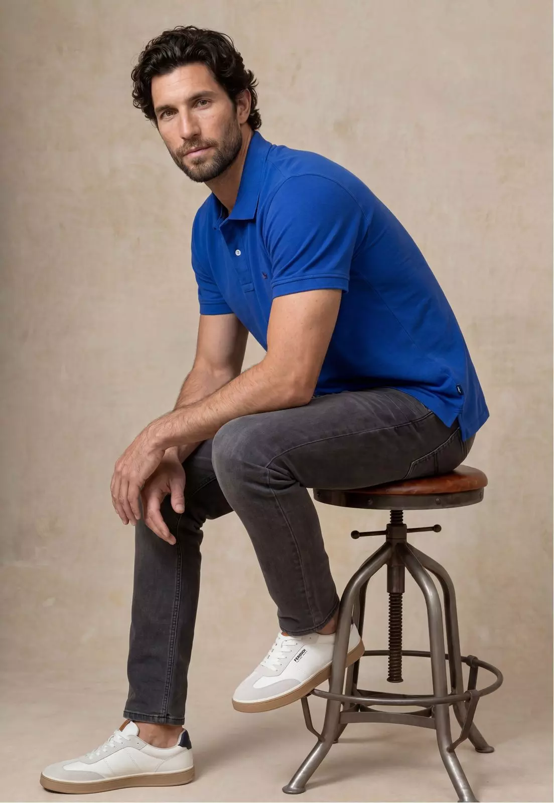 Polo Piqué Royal-4
