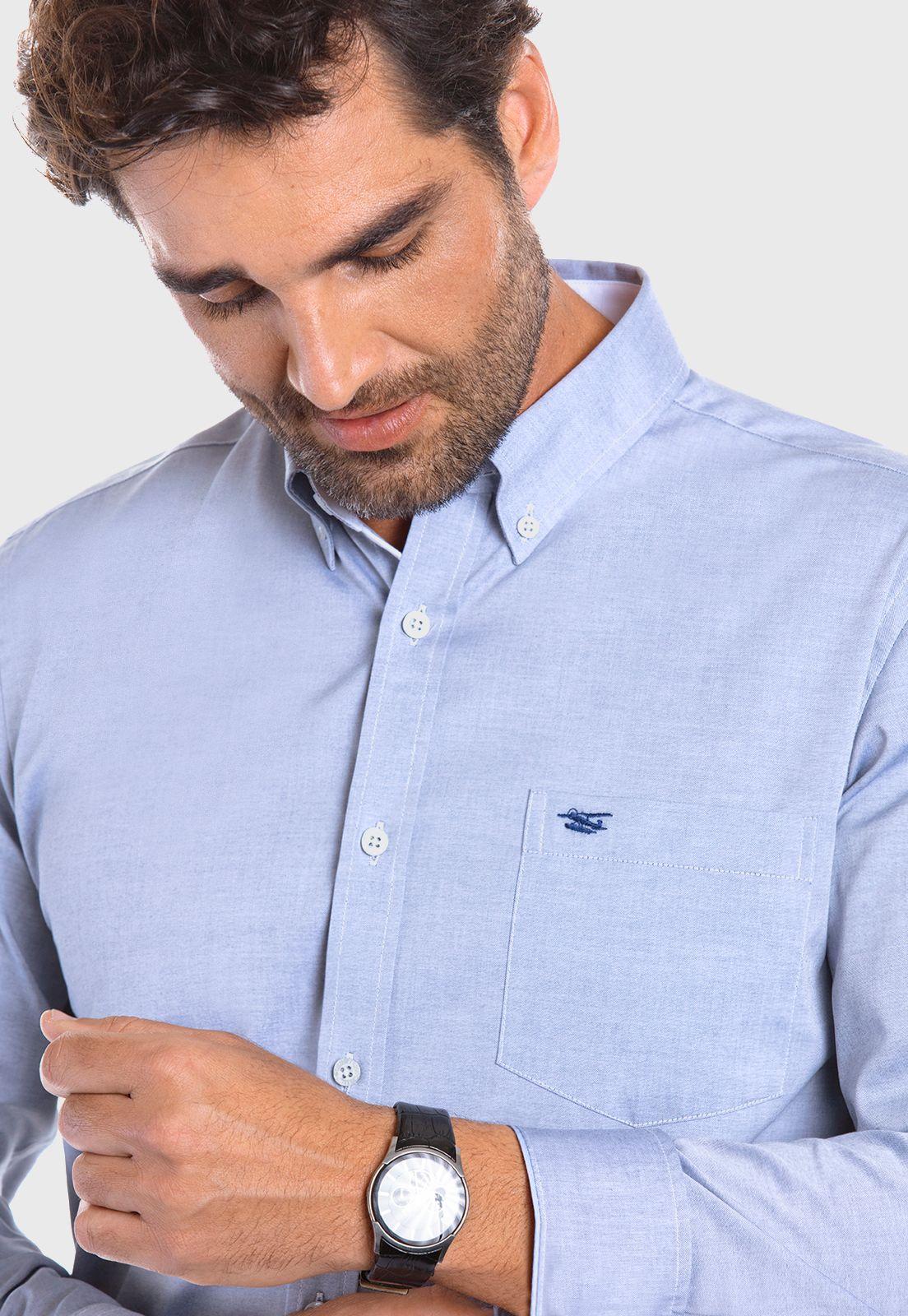 Camisa Clásica Oxford Navy-3