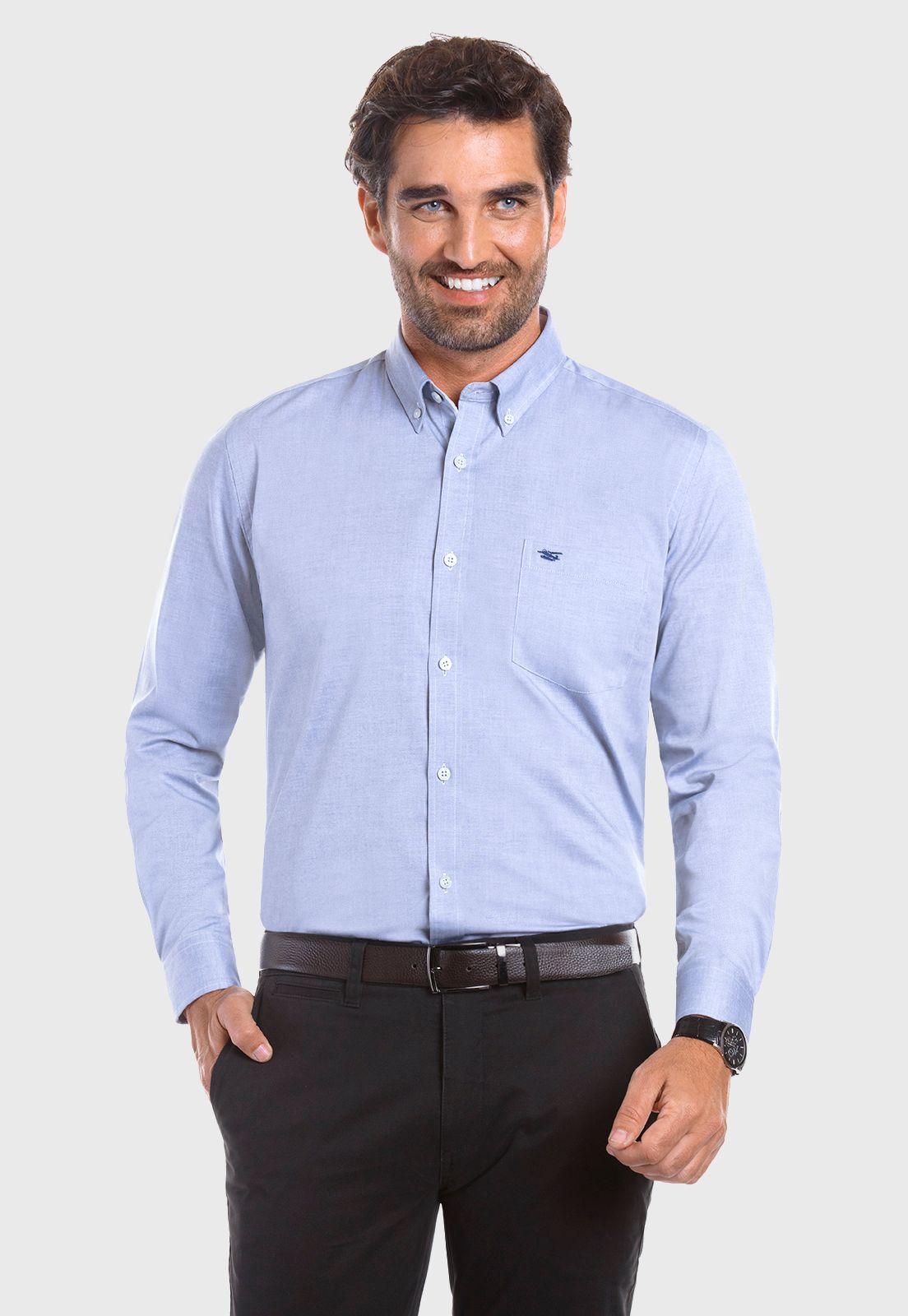 Camisa Clásica Oxford Navy-0