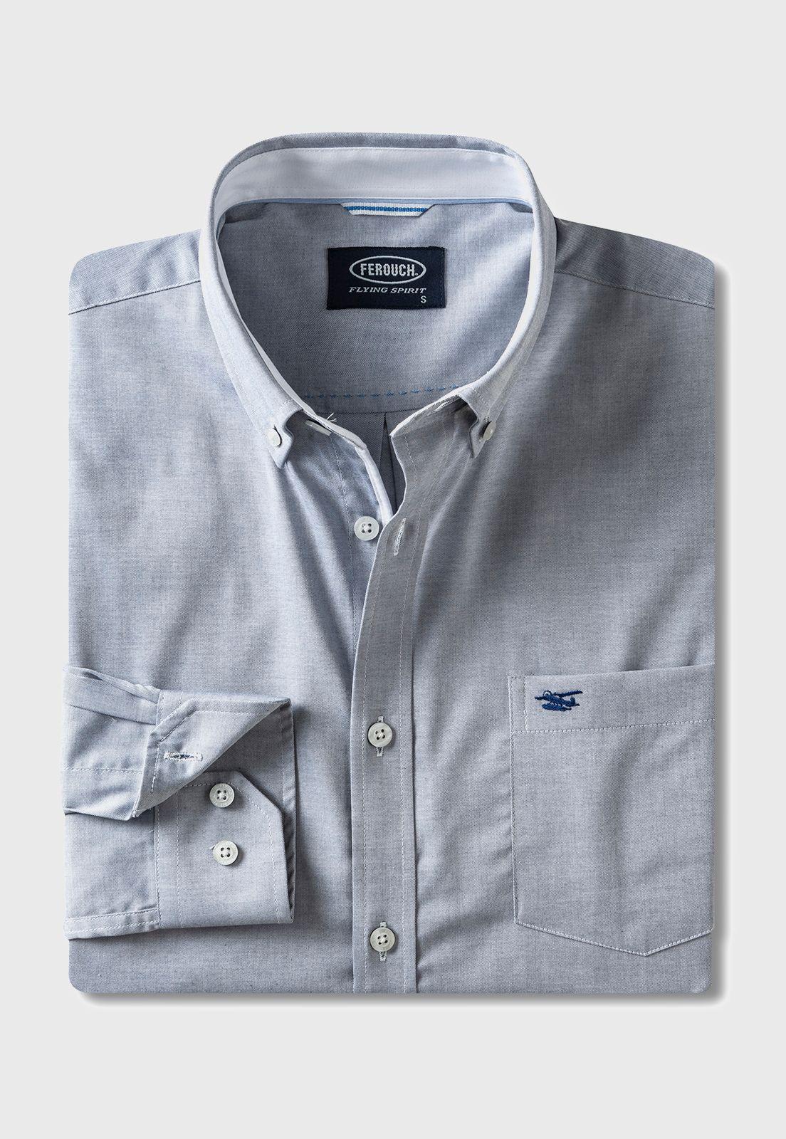 Camisa Clásica Oxford Navy-4