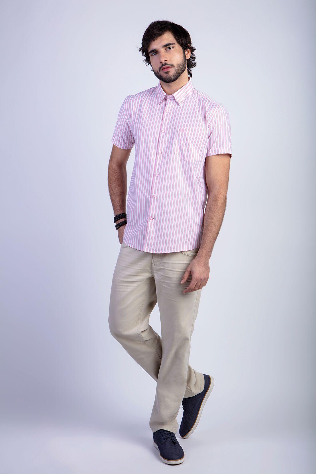 Camisa Listada Lancaster F Red-2