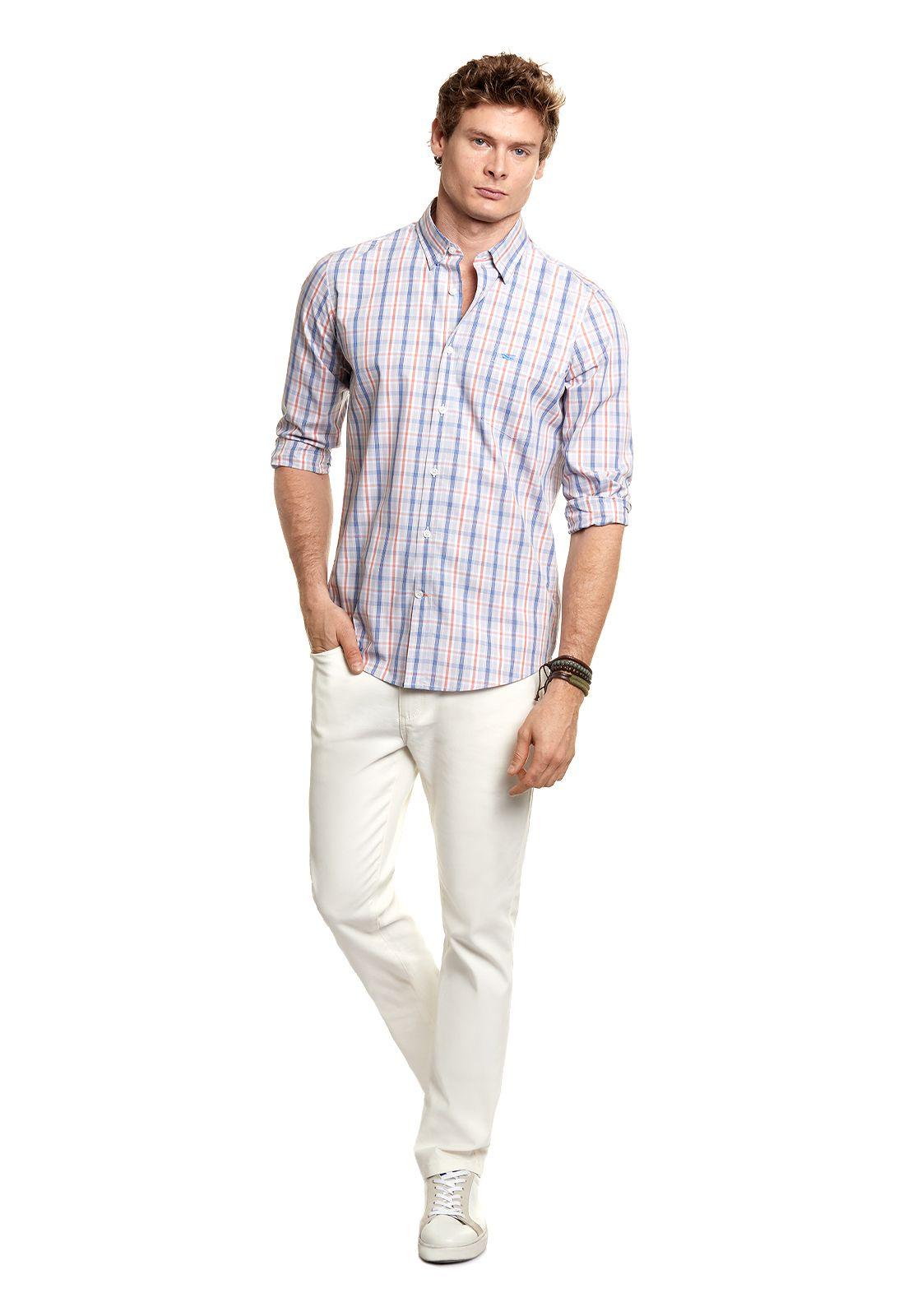 CAMISA CHECKERED NORMAN F ORANGE-1
