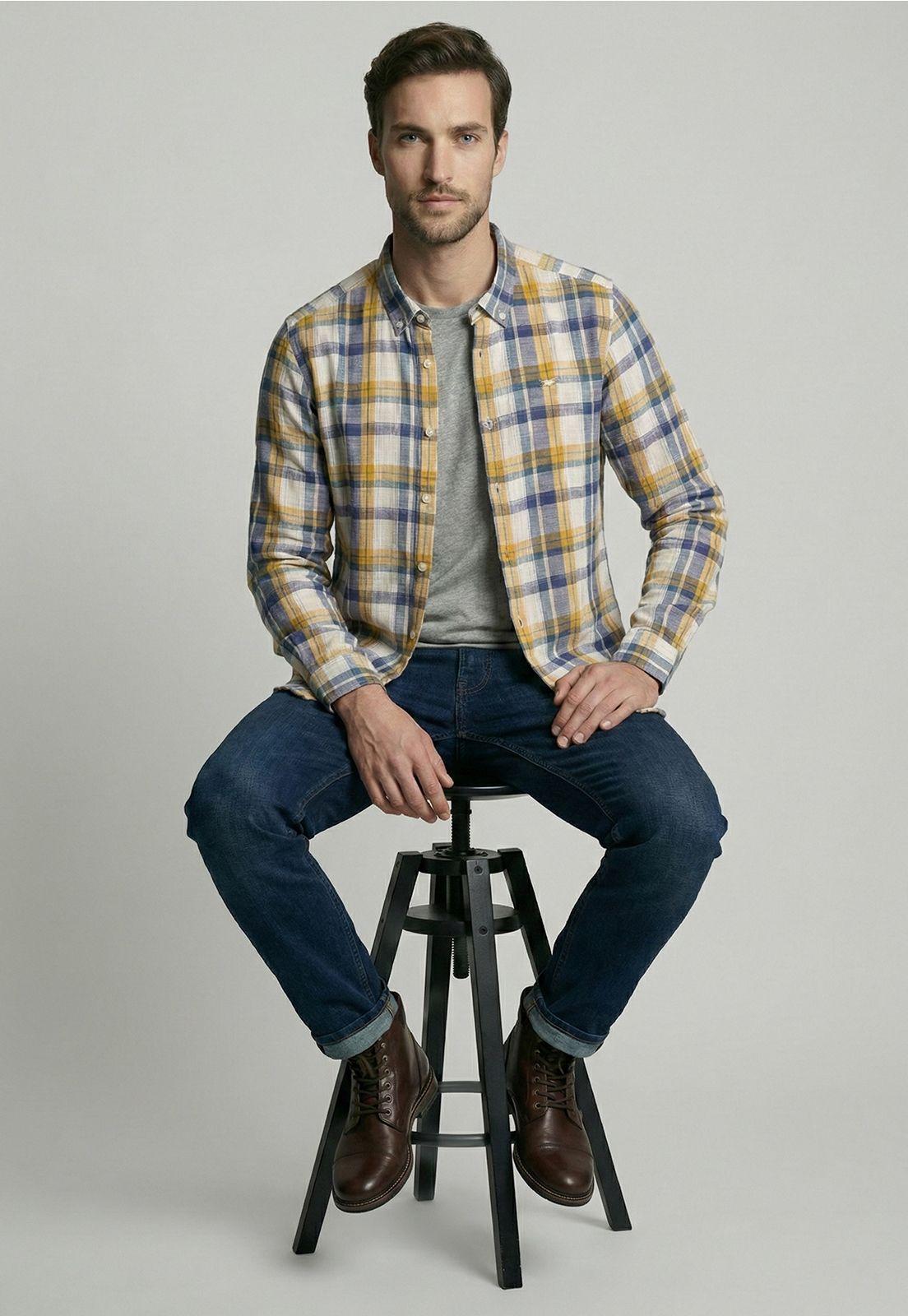 Camisa Chelsea Mustard-4