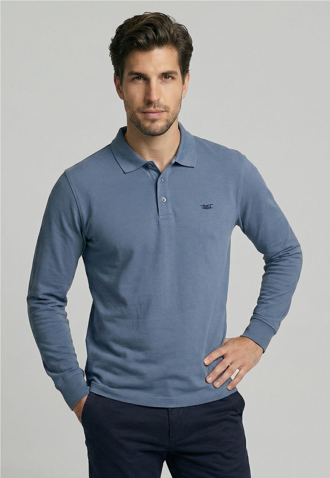 Poleras Basica Ml Pique Sky-0