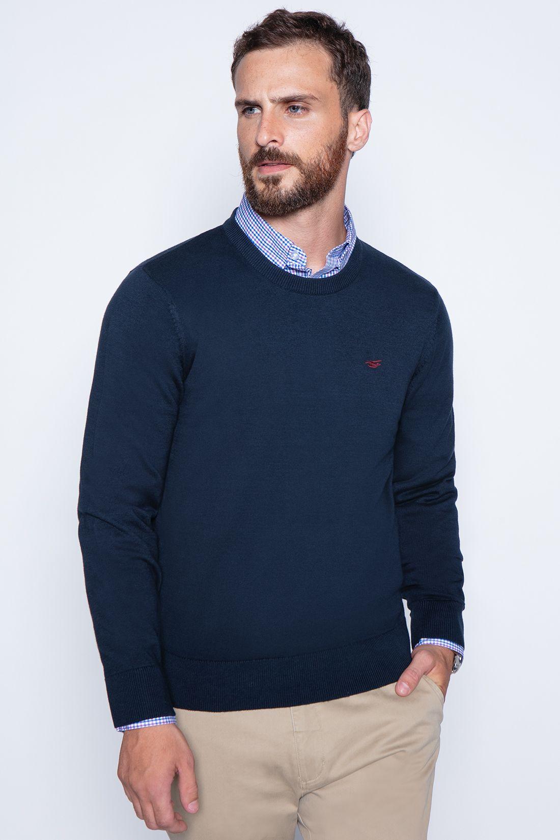 Sweater Round Neck Paris Navy-0