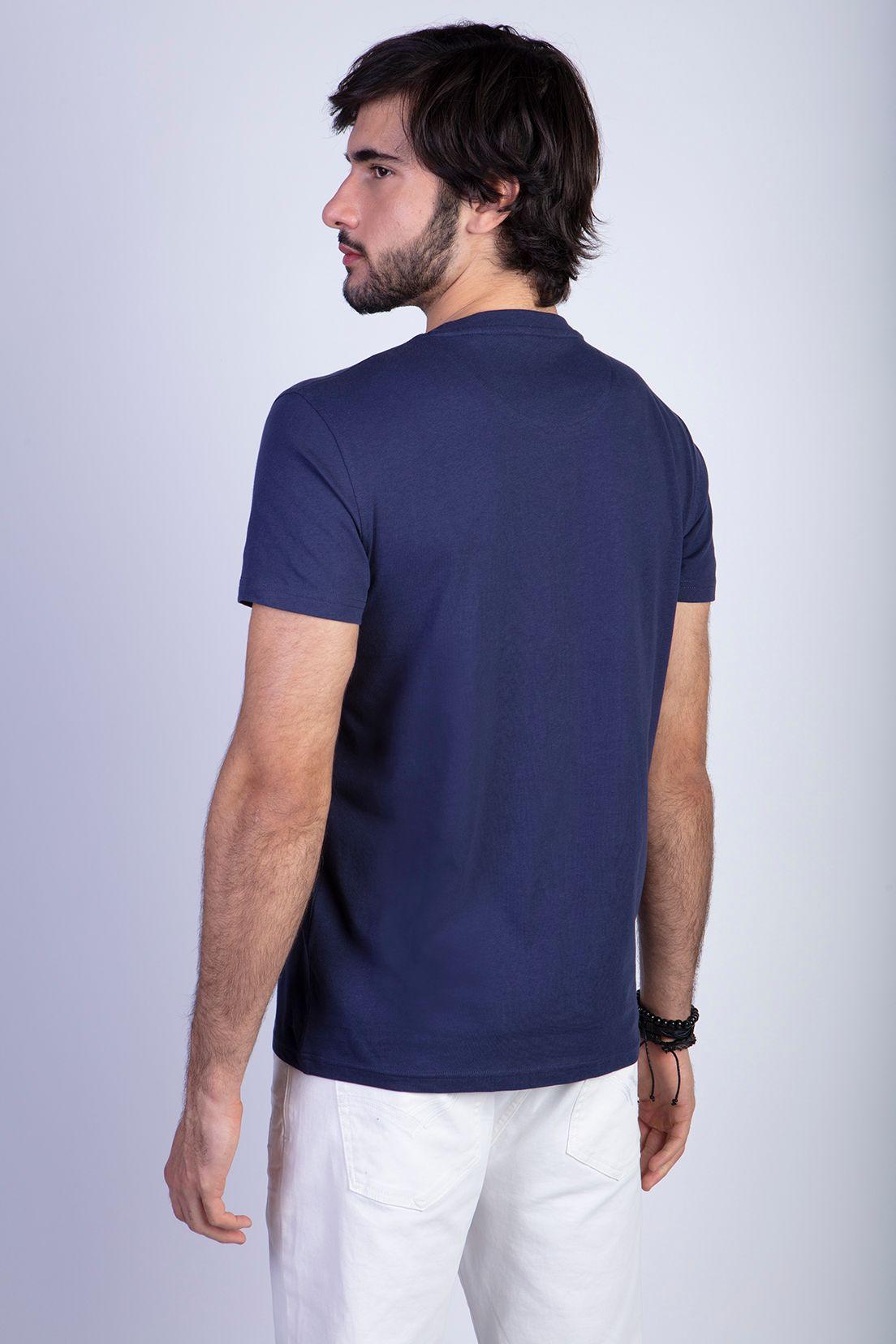 Polera Básica Bolsillo Houston Navy-1