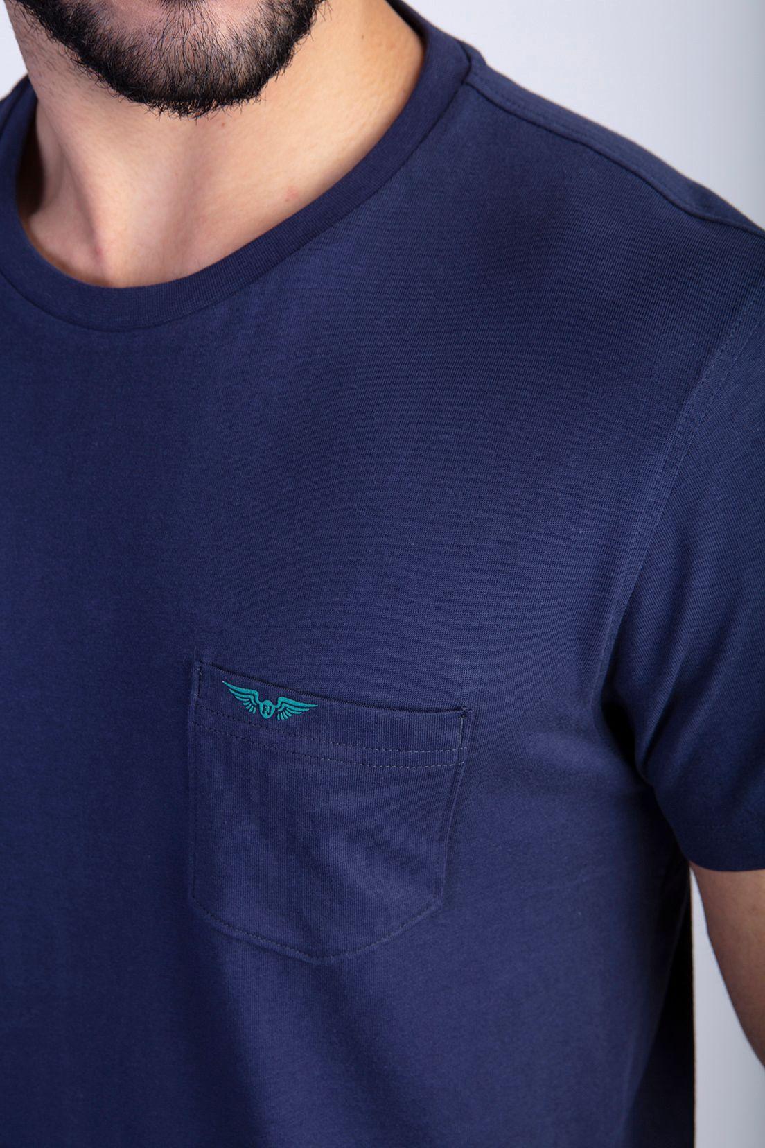 Polera Básica Bolsillo Houston Navy-3