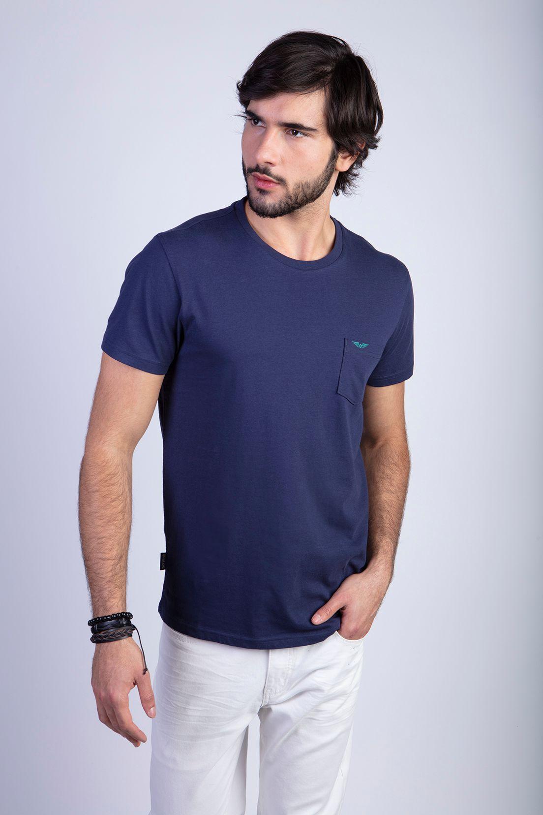Polera Básica Bolsillo Houston Navy-0