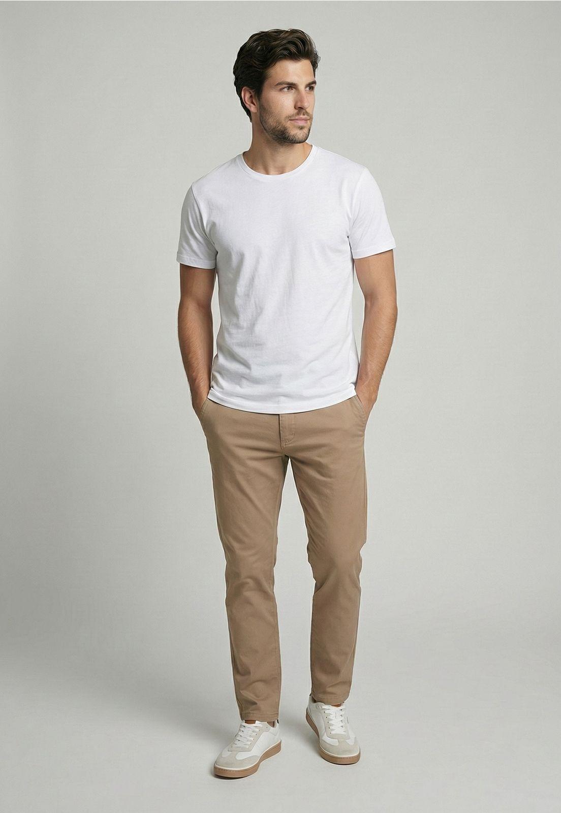 Pantalón Twill Without Pleats Khaki-1