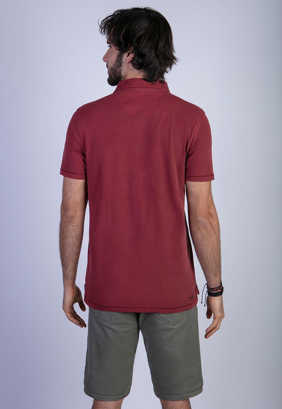 Polera Polo Lavada Orlando Burgundy-1