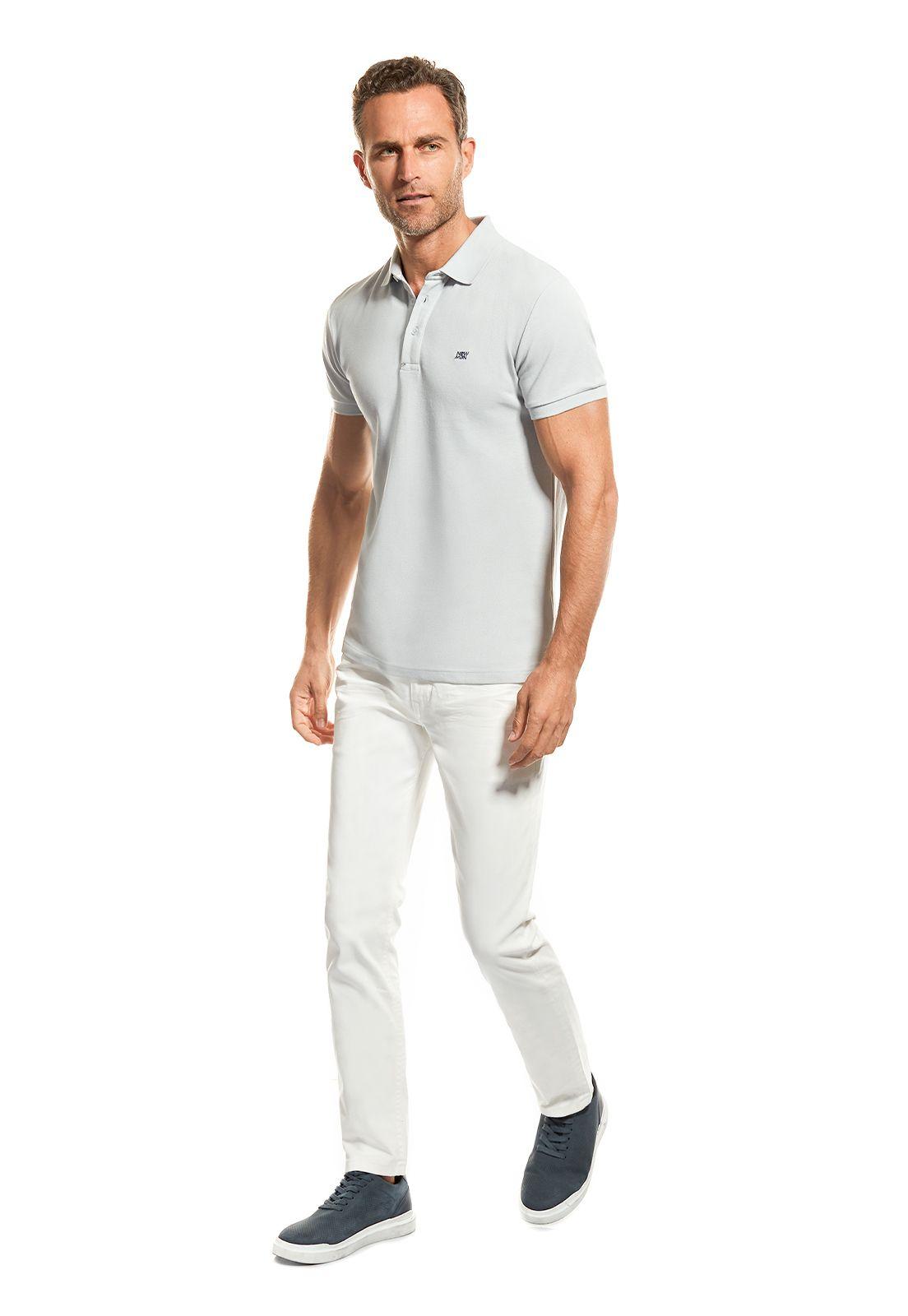 POLERA POLO PIQUE LT GREY MELA-1