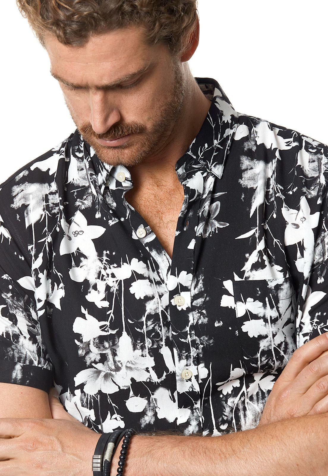 Camisa Estampada Oregon Fj Black-3