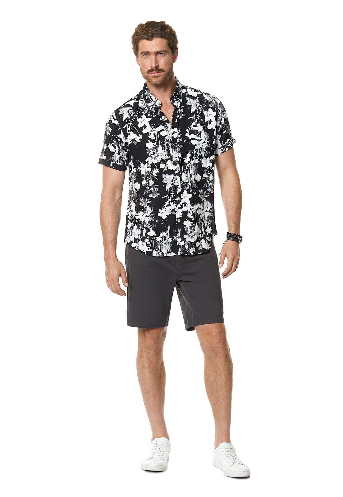 Camisa Estampada Oregon Fj Black-1