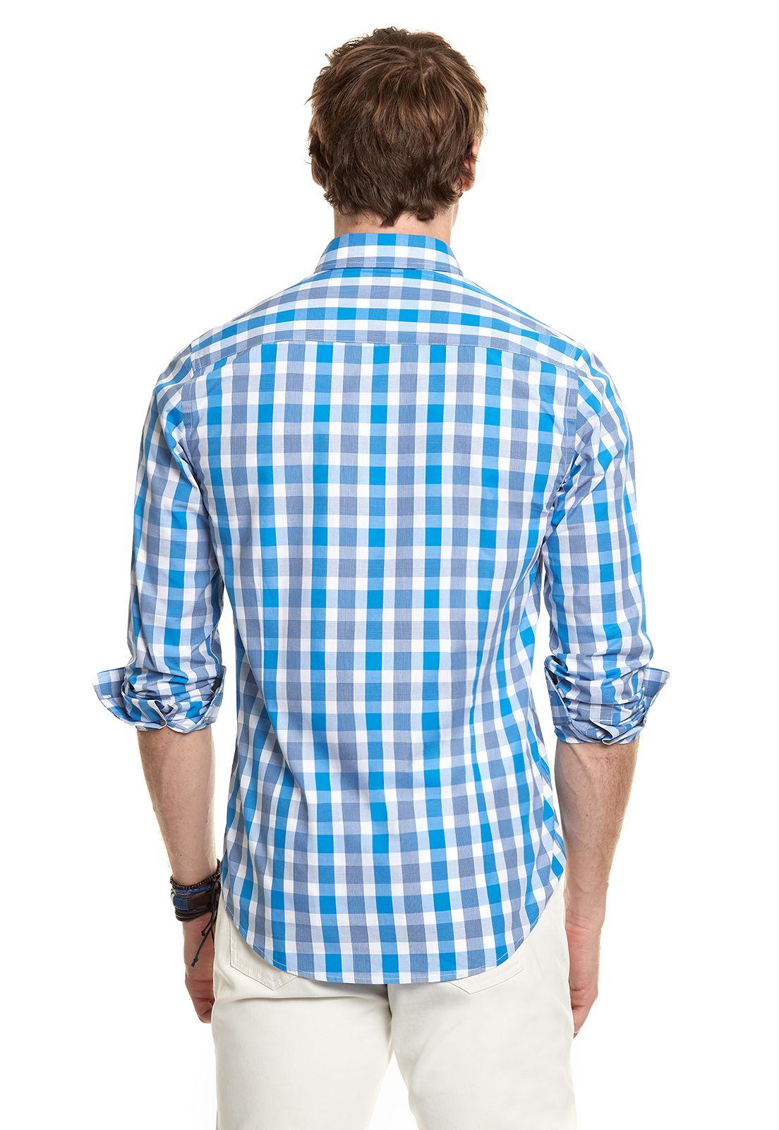 CAMISA CHECKERED CHICAGO FJ NAVY-2