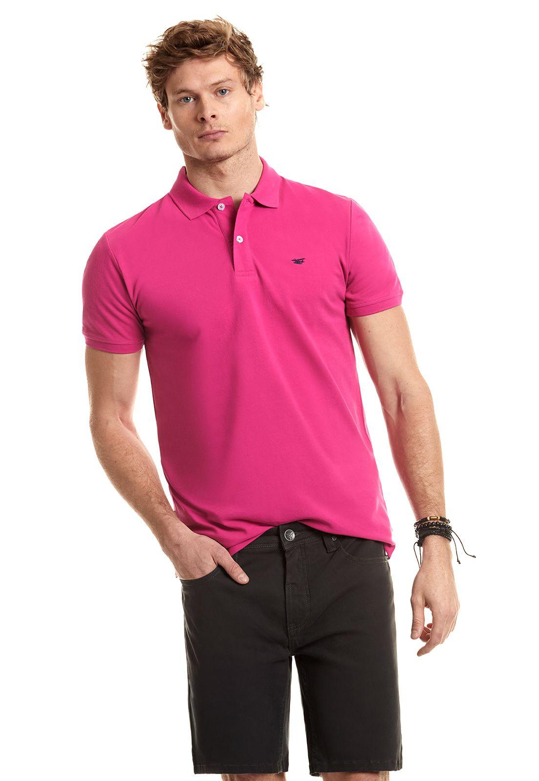 Polera Polo Básica Pink-0