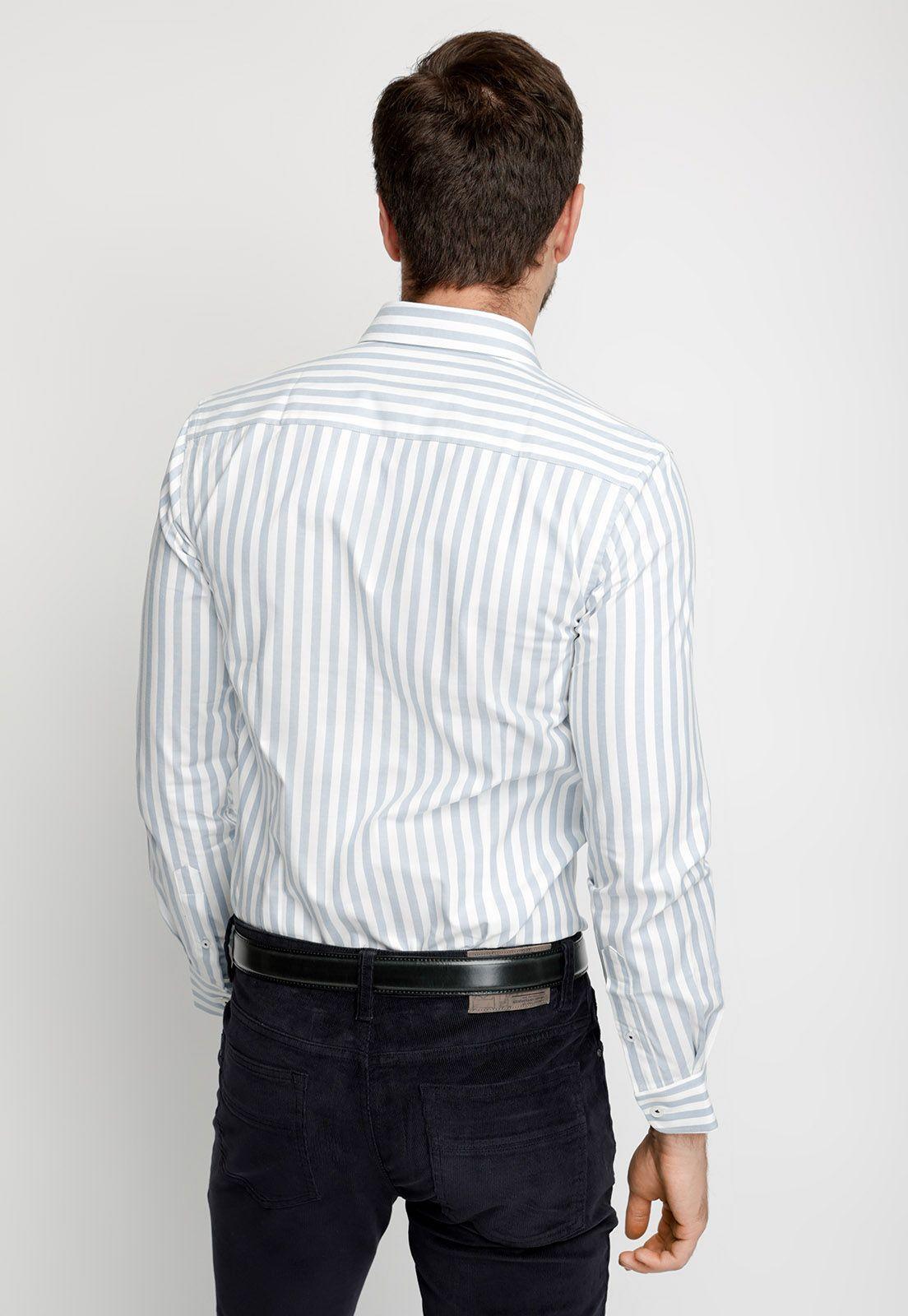 Camisa Listada New York F Sky-1