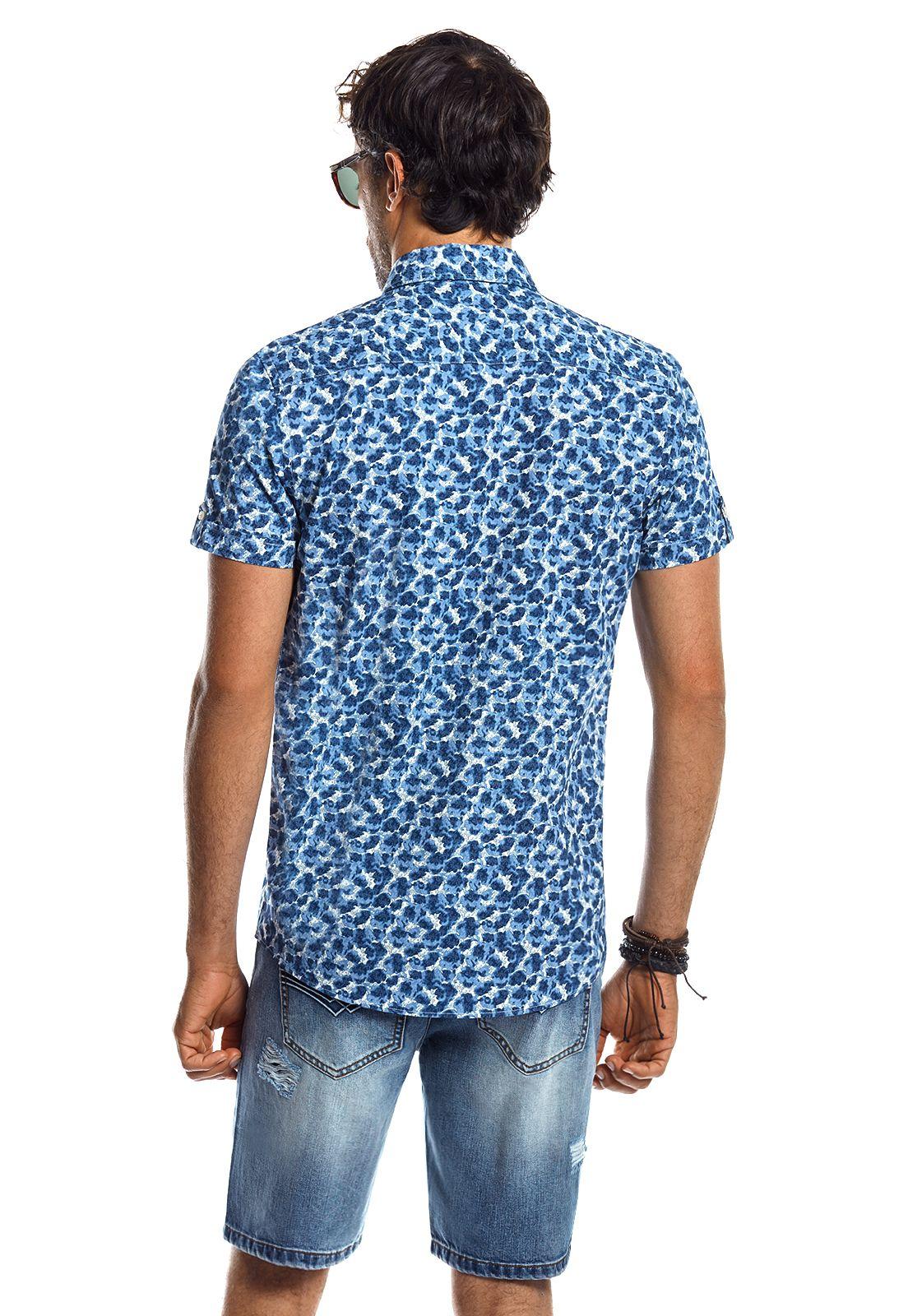 CAMISA MANGA CORTA ESTAMPADA OREGON NAVY-2