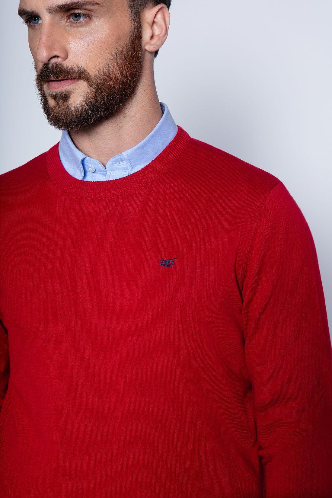 Sweater Round Neck Paris Red-4
