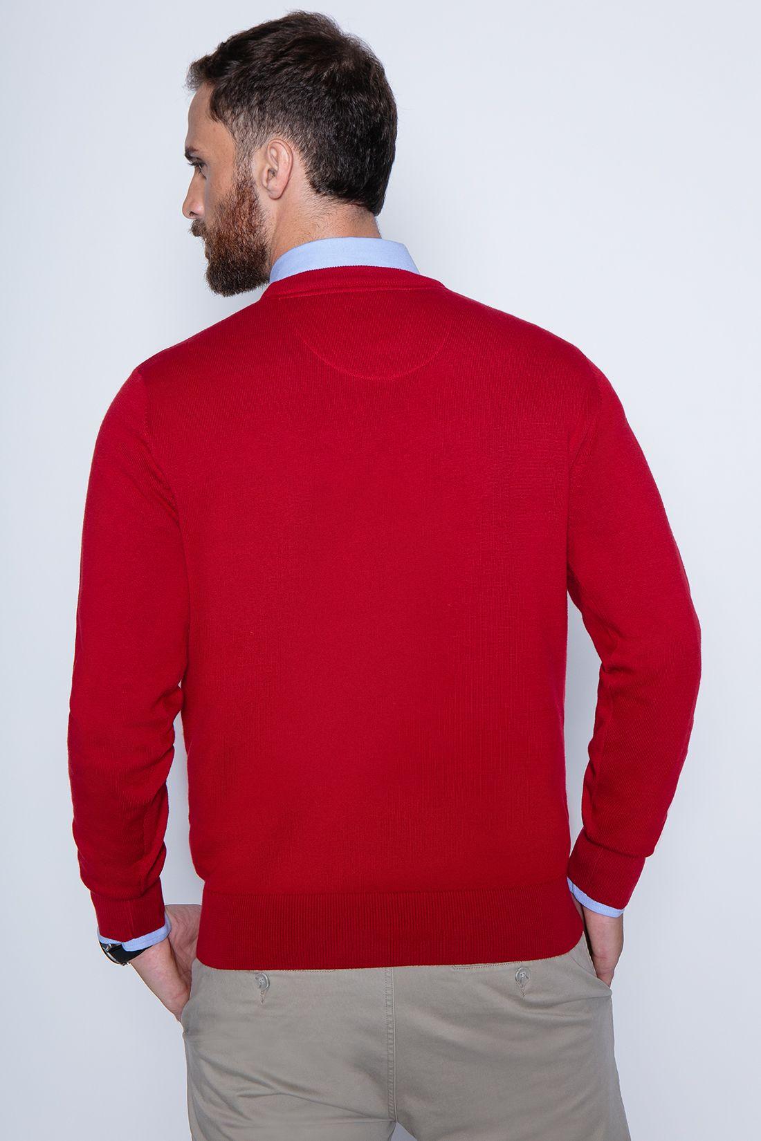 Sweater Round Neck Paris Red-1
