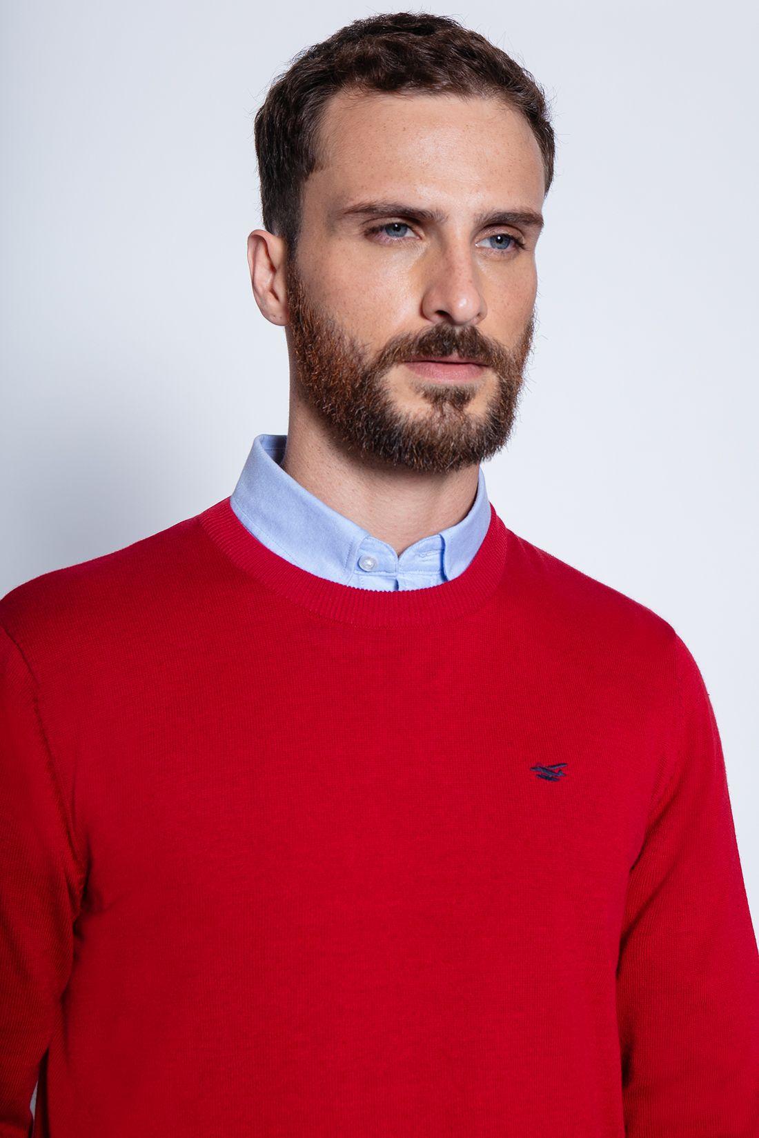 Sweater Round Neck Paris Red-2