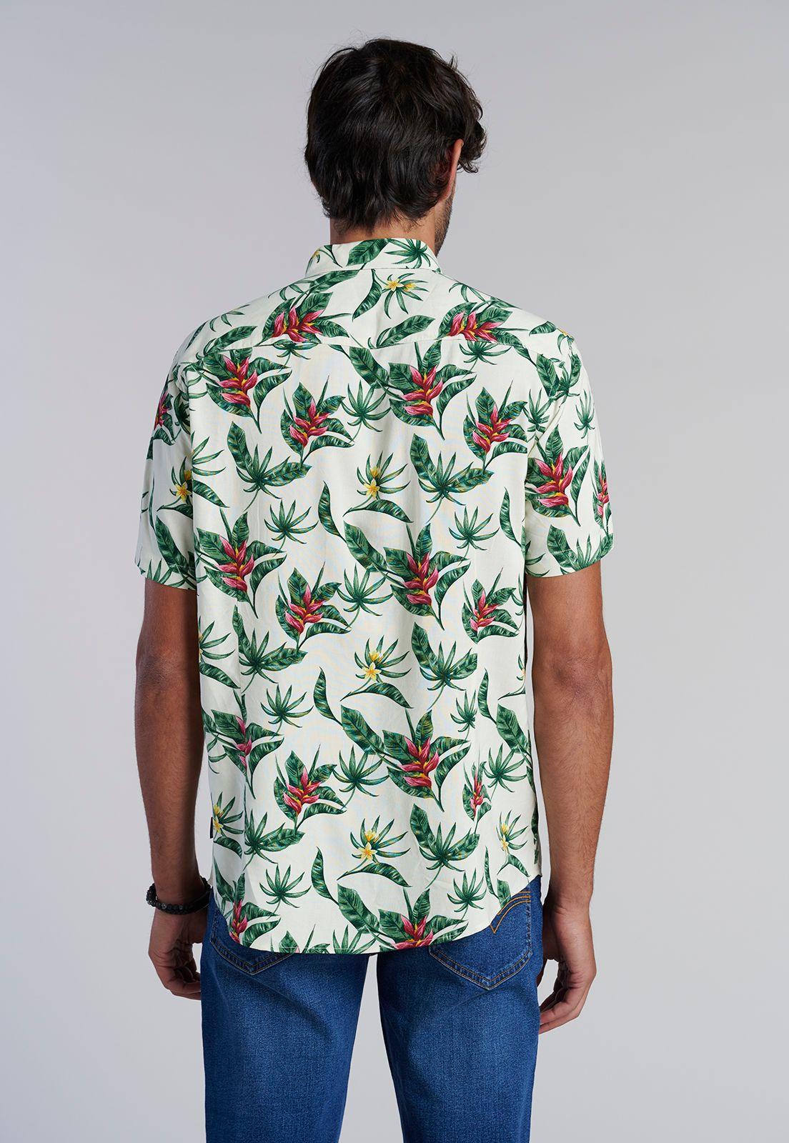 Camisa Estampada Dublin Fj Ecru-3
