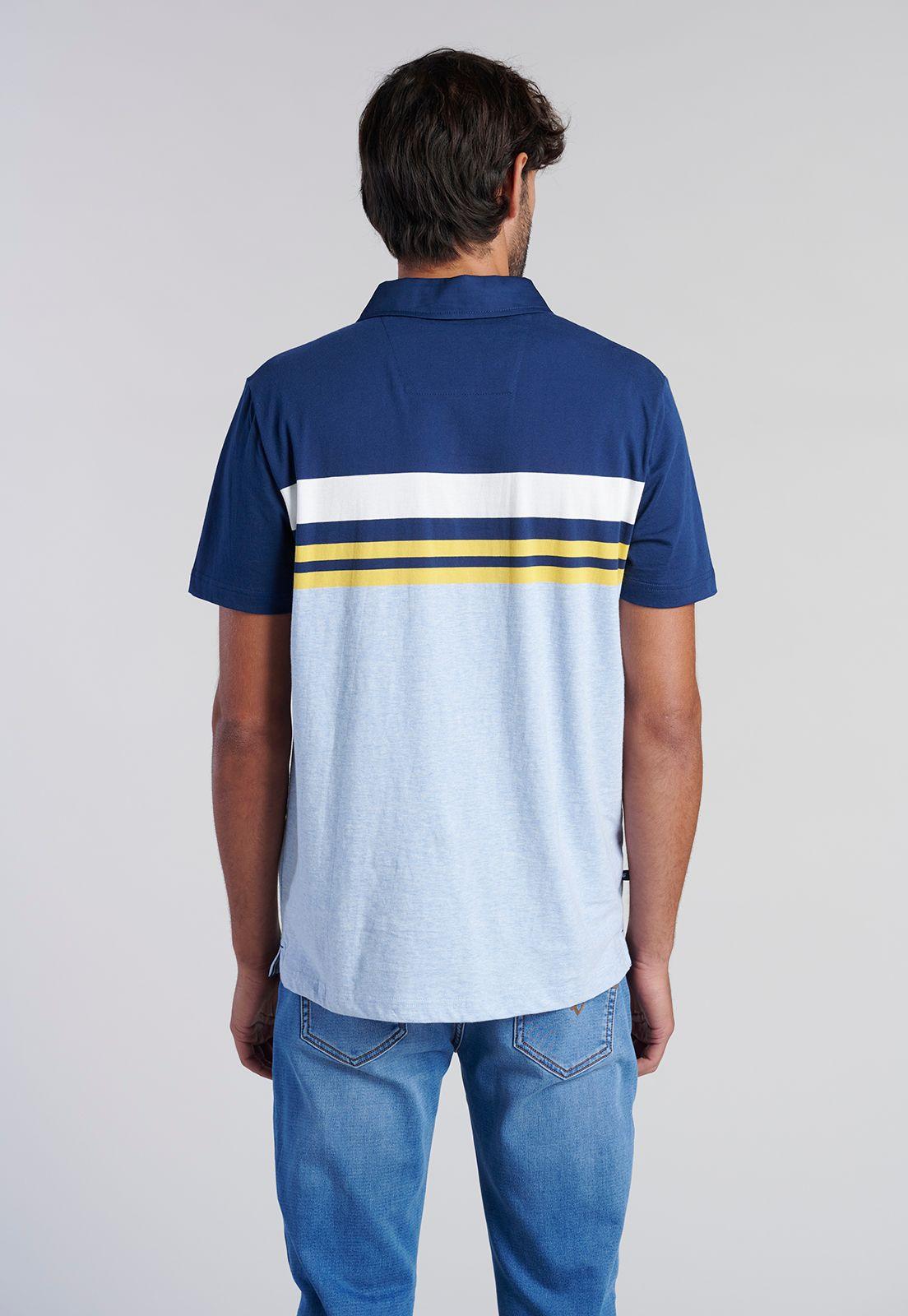 Polera Polo Rayas Chicago Sky Melange-3