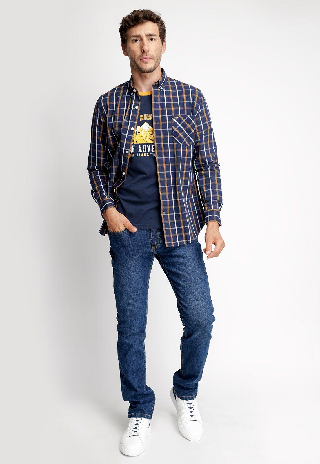 Camisa Checkered Chicago Fj Camel-3