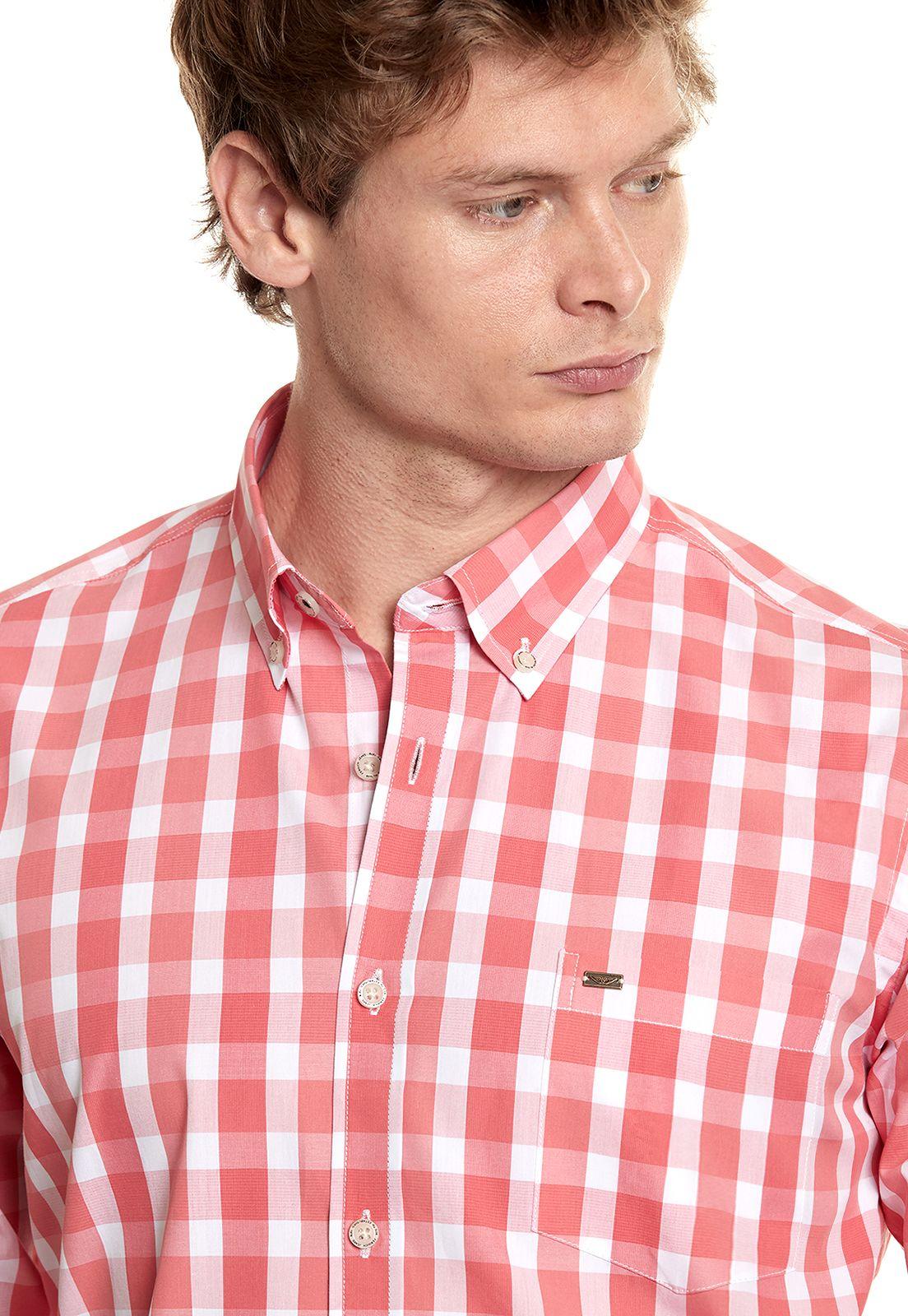 CAMISA CHECKERED CHICAGO FJ CORAL-3