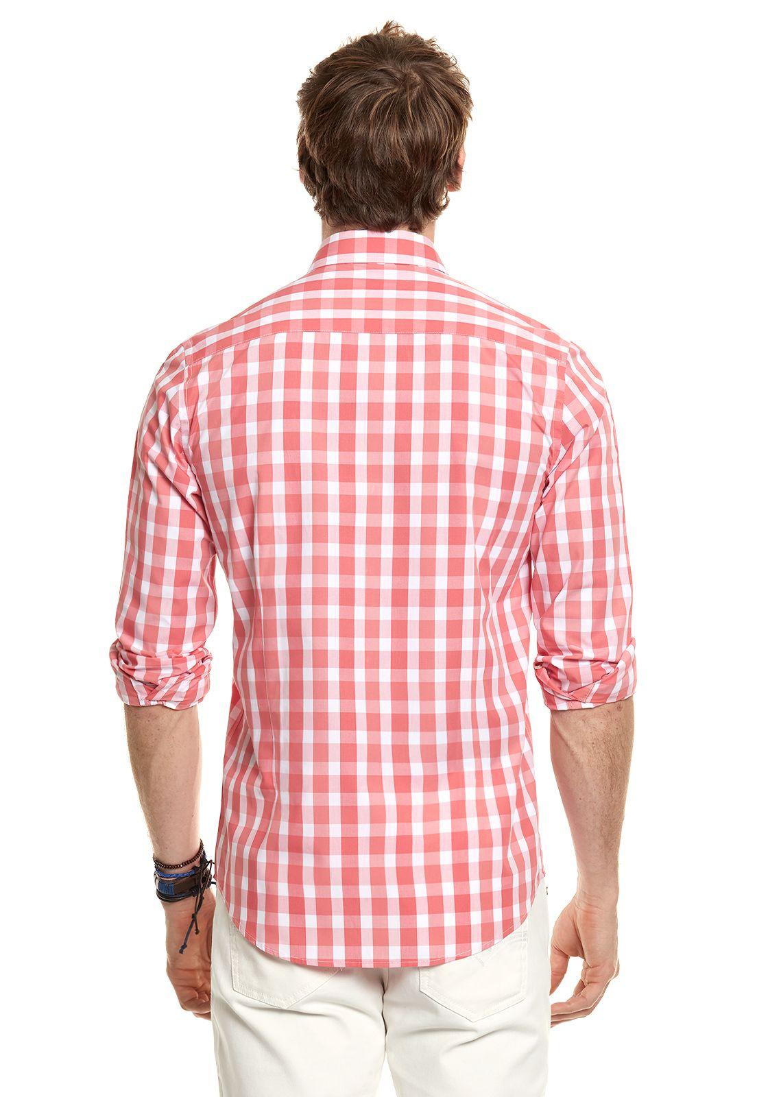 CAMISA CHECKERED CHICAGO FJ CORAL-2