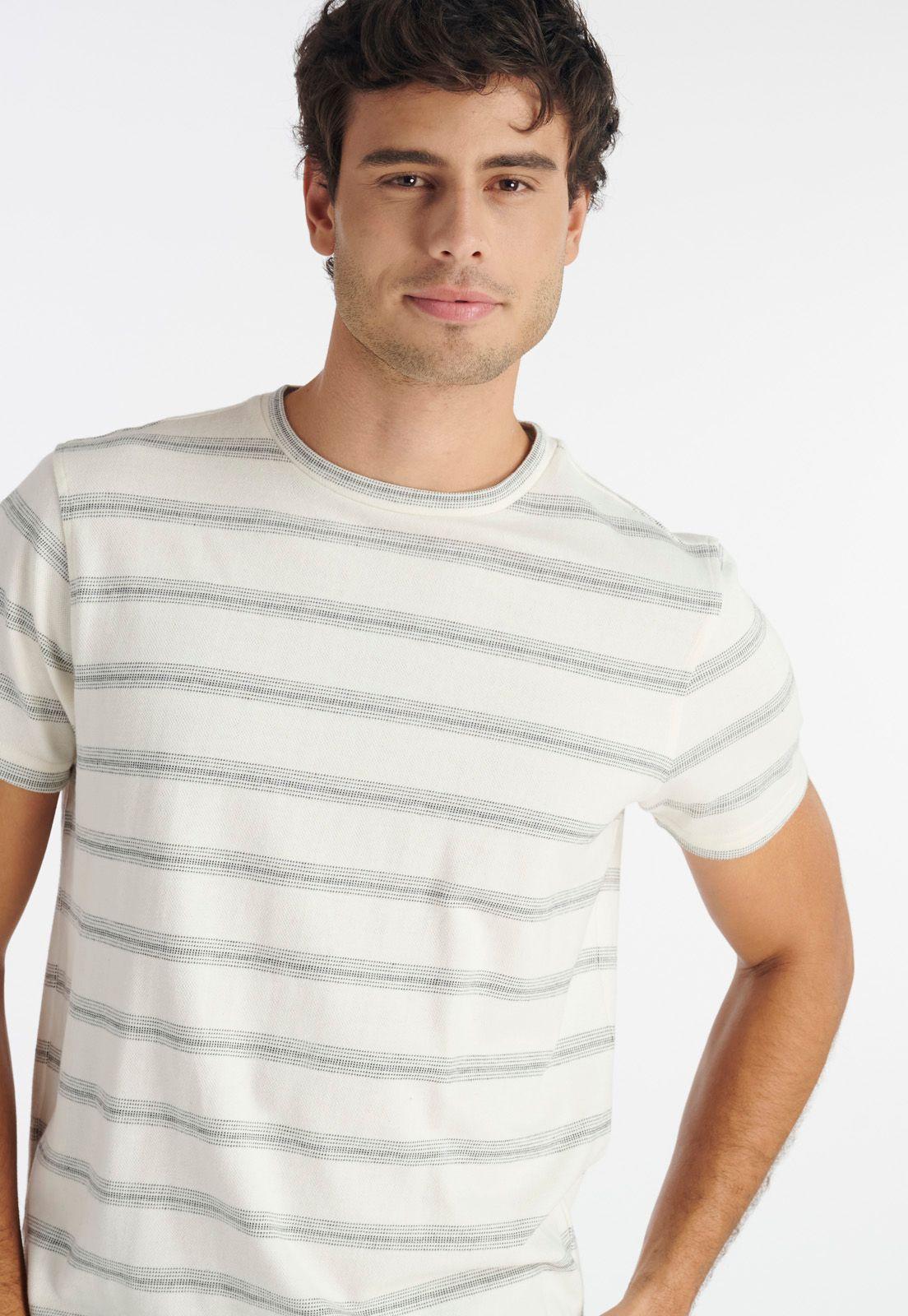 Polera Stripe Casual Beige-2