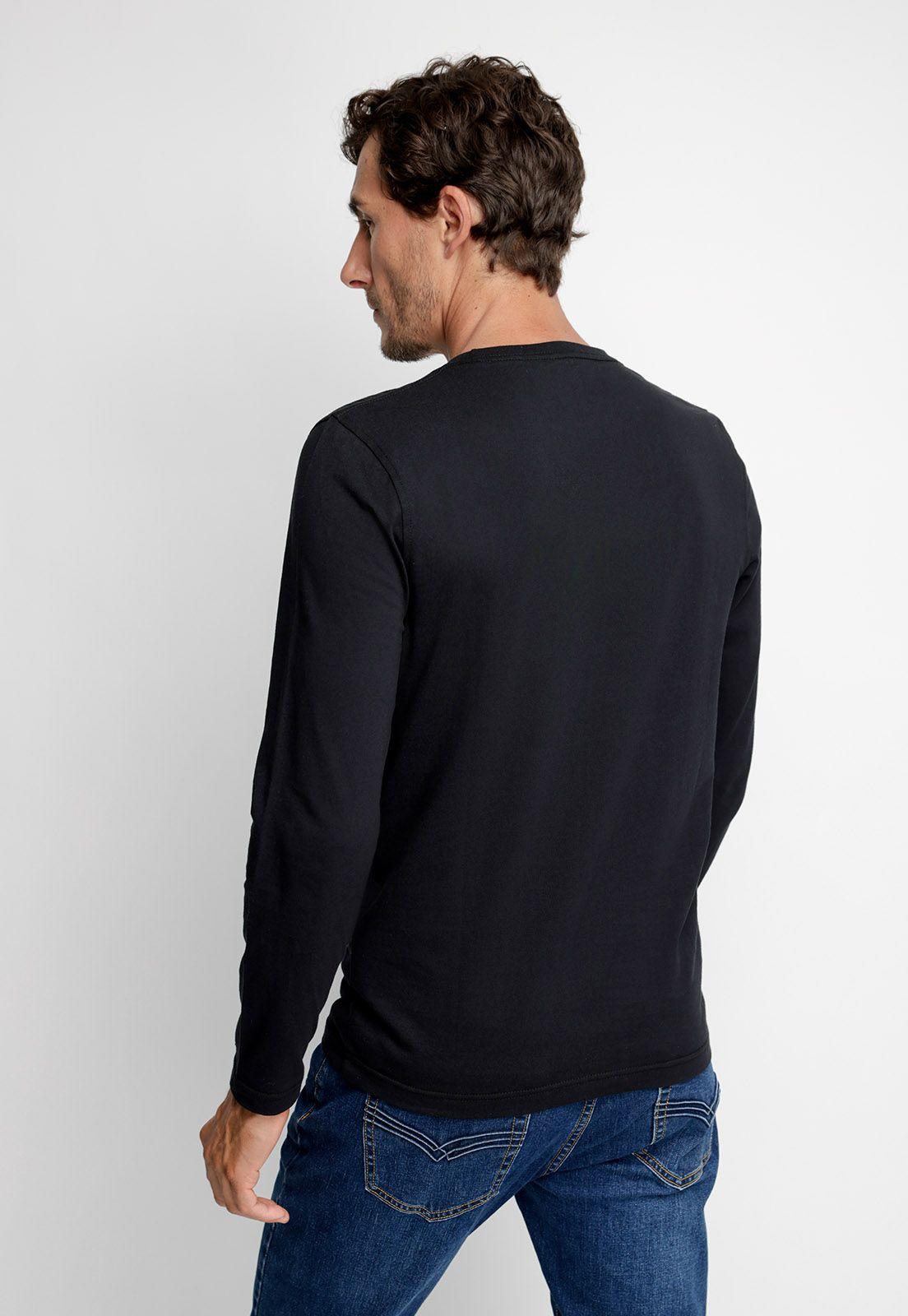 Polera Básica Manga Larga Black Fe-1