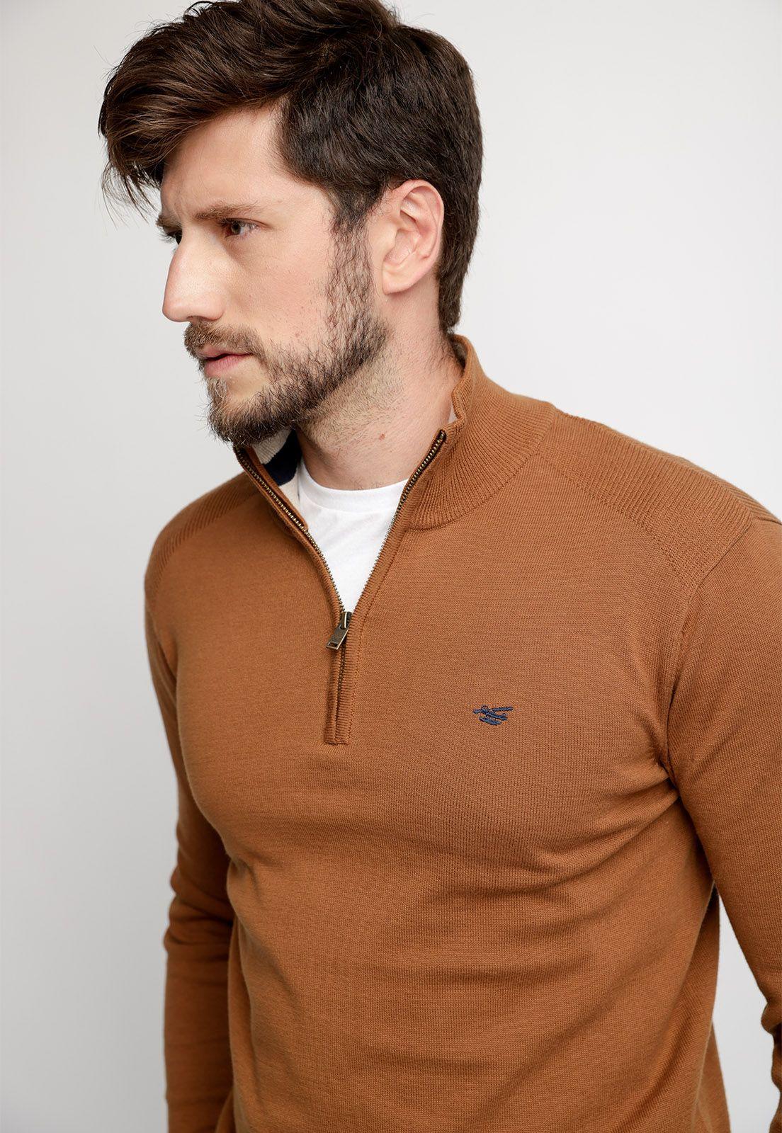 Sweater London Smart Casual Camel-2