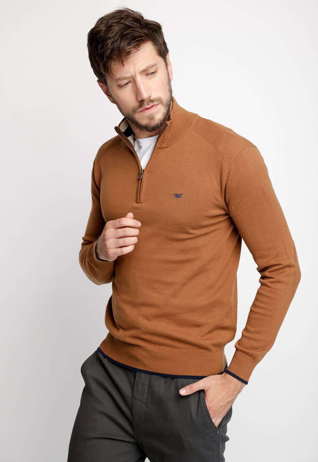 Sweater London Smart Casual Camel-0
