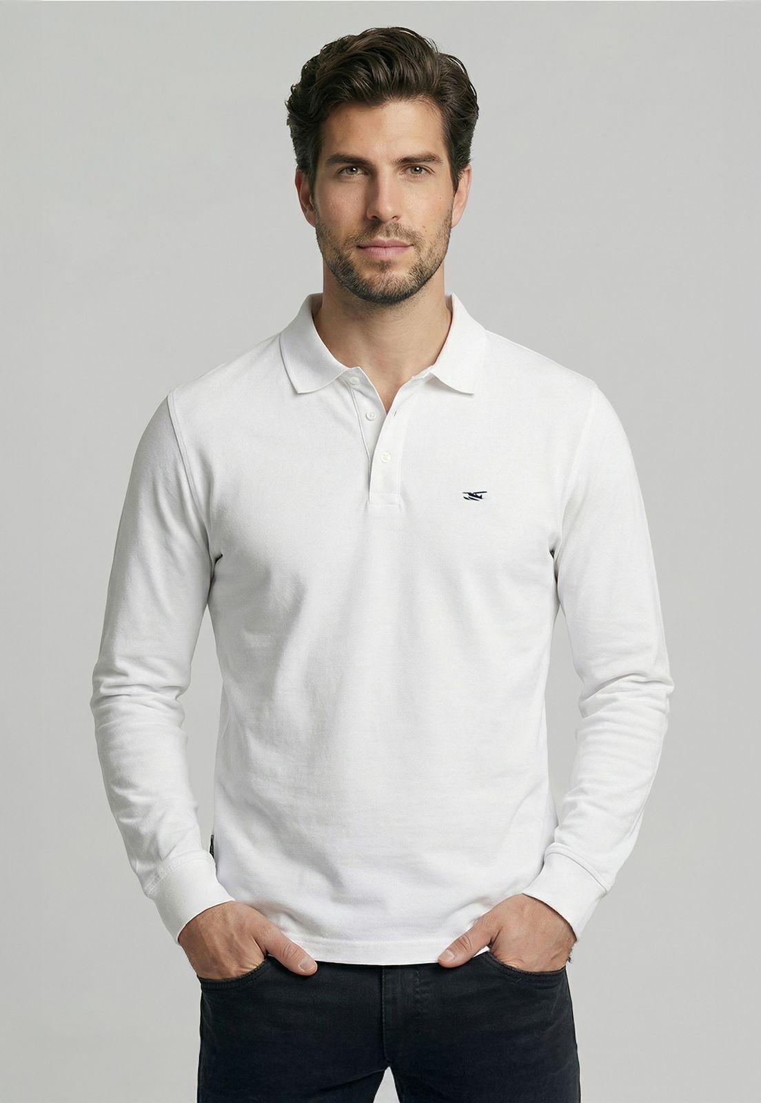 Poleras Basica Ml Pique White-0