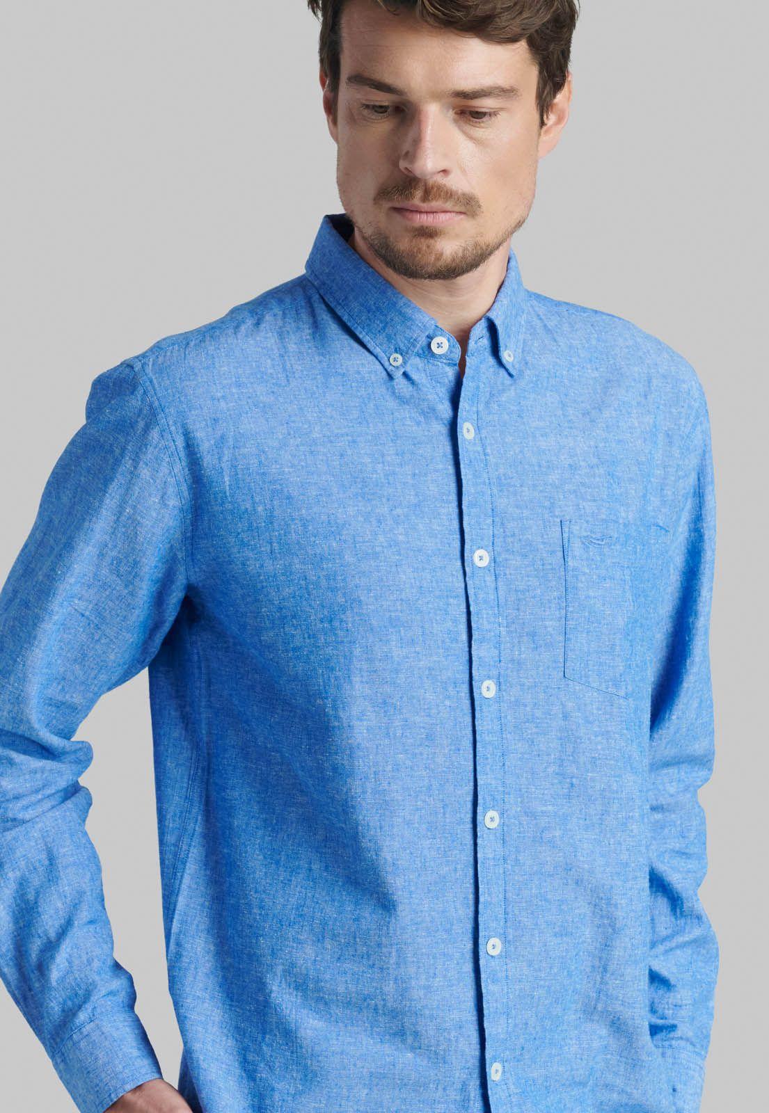Camisa Sport Lino Lowell Blue-2