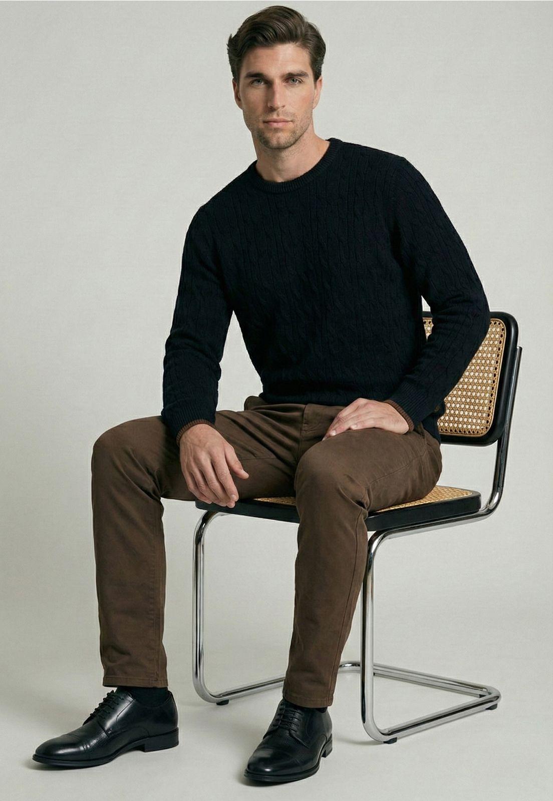 Sweater Leicester Navy Melange-4