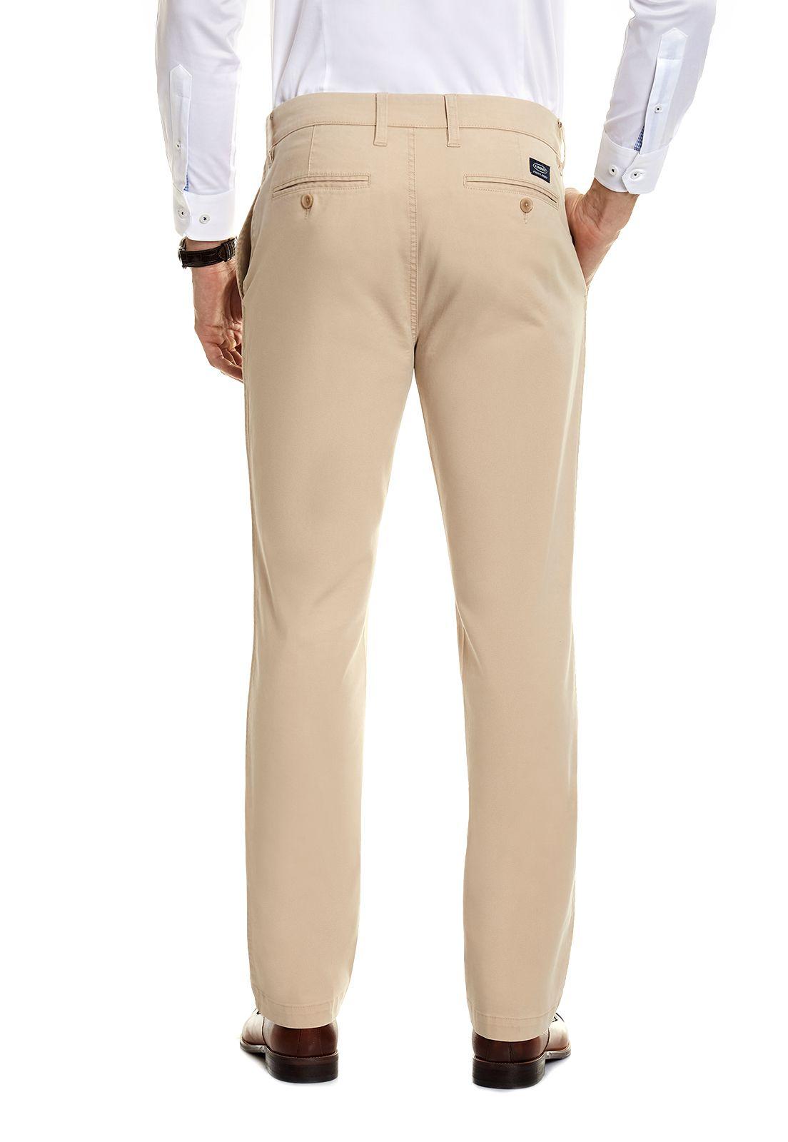 Pantalón Twill Sin Pliegues L/33 Beige-2