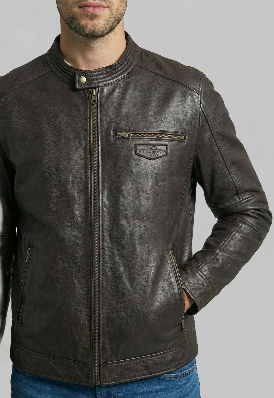 Chaqueta De Cuero Memphis Dk Brown-2