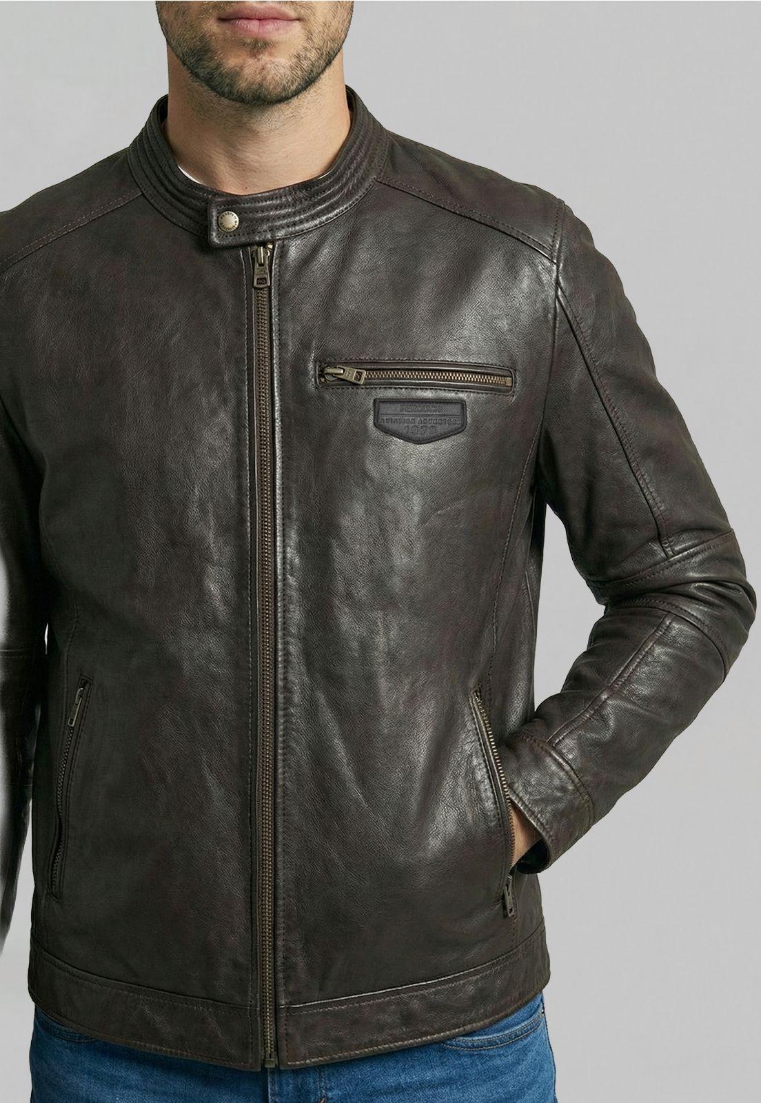 Chaqueta De Cuero Memphis Dk Brown-2