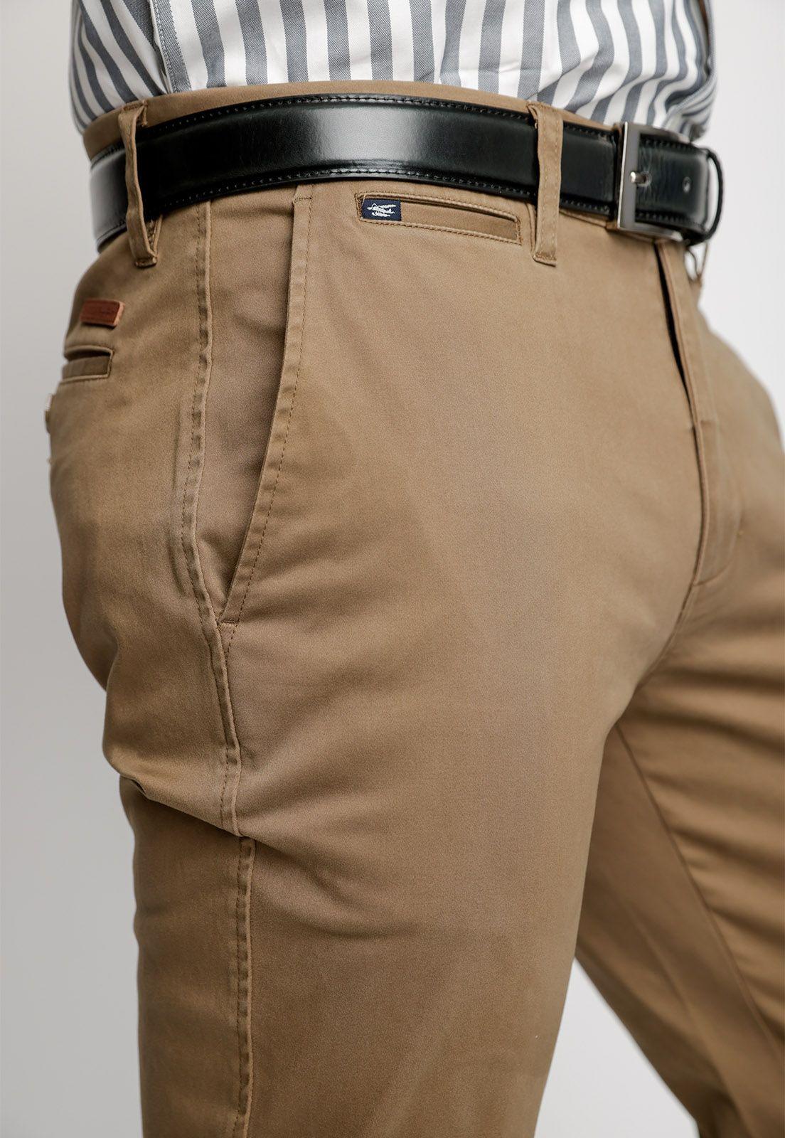 Pantalón Twill Sin Pliegues Slim L/31 Toasted-2