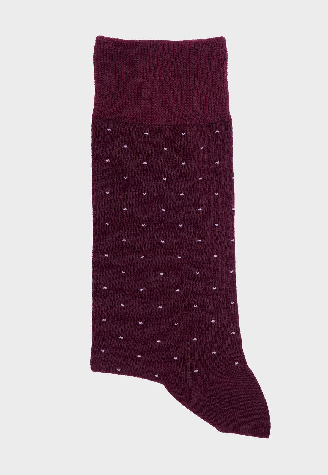 CALCETINES ALMA BICOLOR CRANBERRY-0