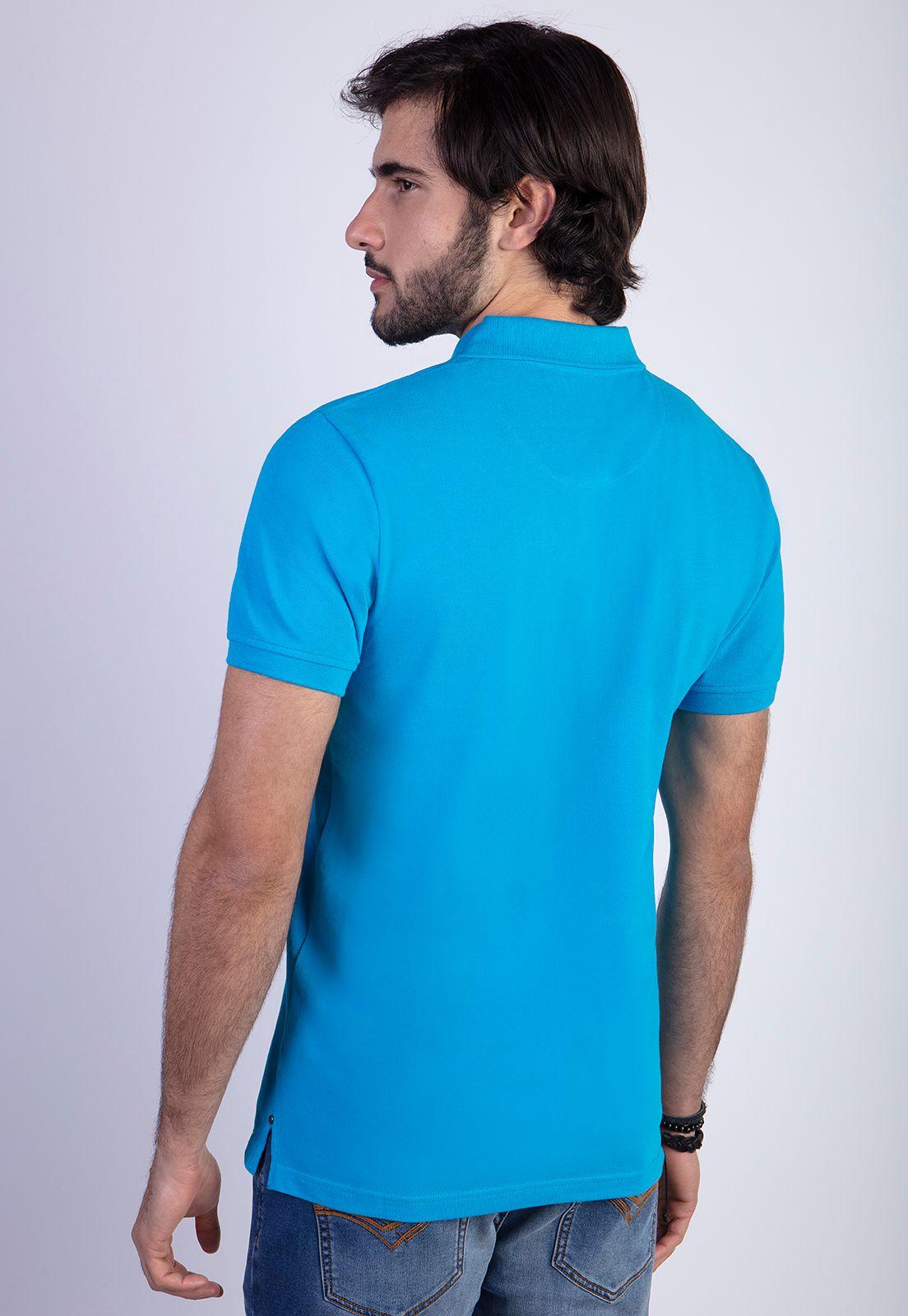 Polera Polo Básica Turquoise-1